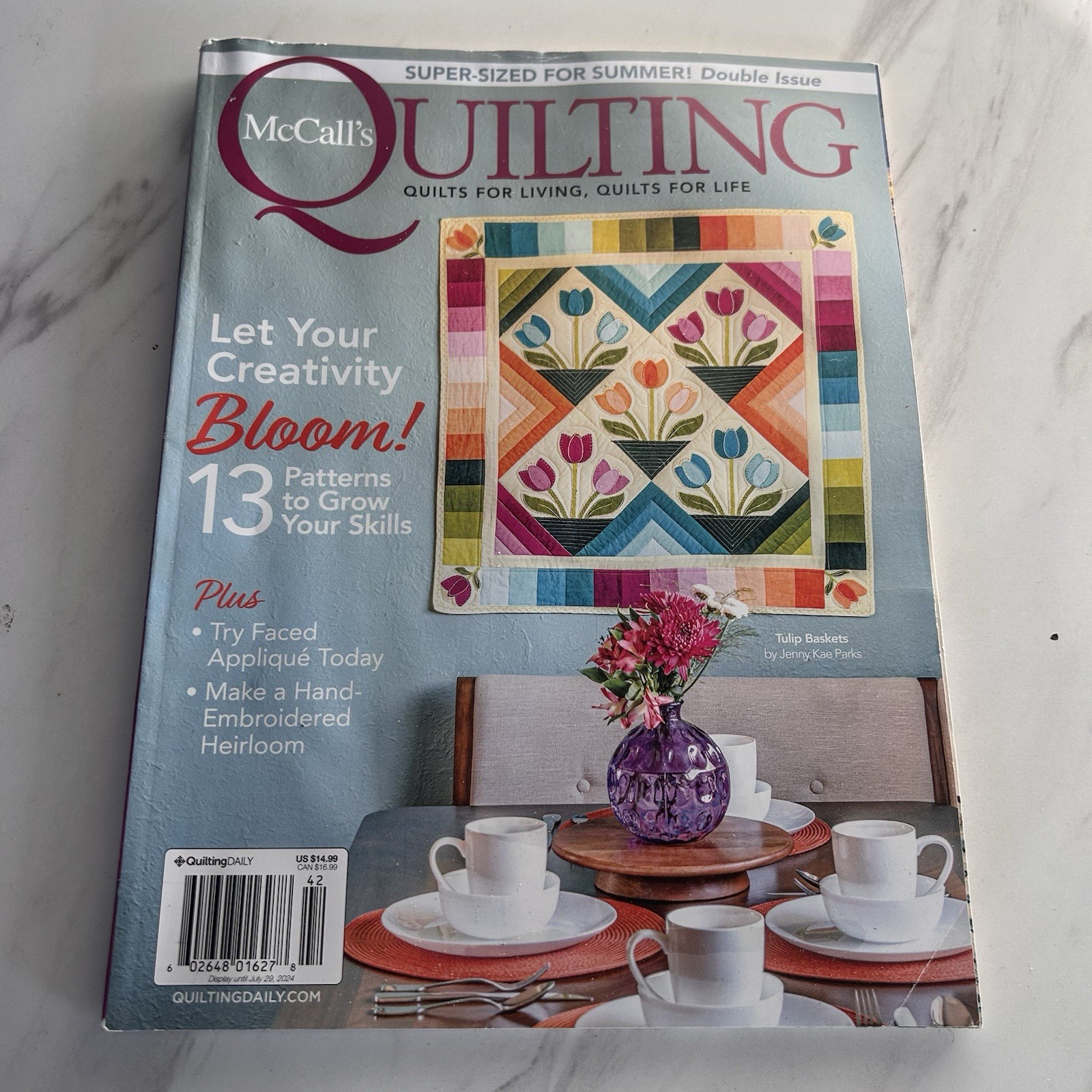 Quilting Magazine July 2024 McCalls Quilting Super-Sized for Summer 13 Patterns