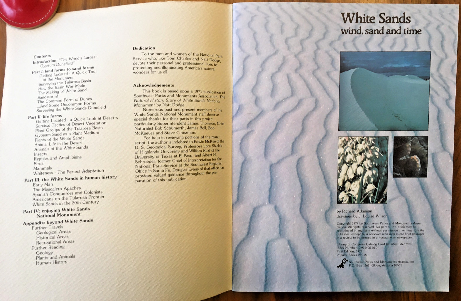 White Sands ~ wind, sand and Time by Richard Atkinson ~ VINTAGE 1977 New Mexico