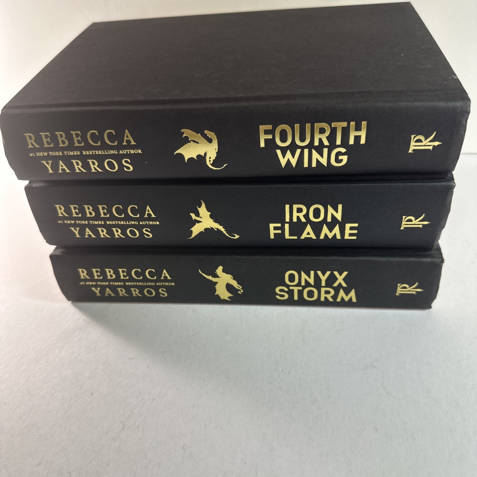 Fourth Wing, Iron Flame & Onyx Storm by Rebecca Yarros First Editions HC Trilogy
