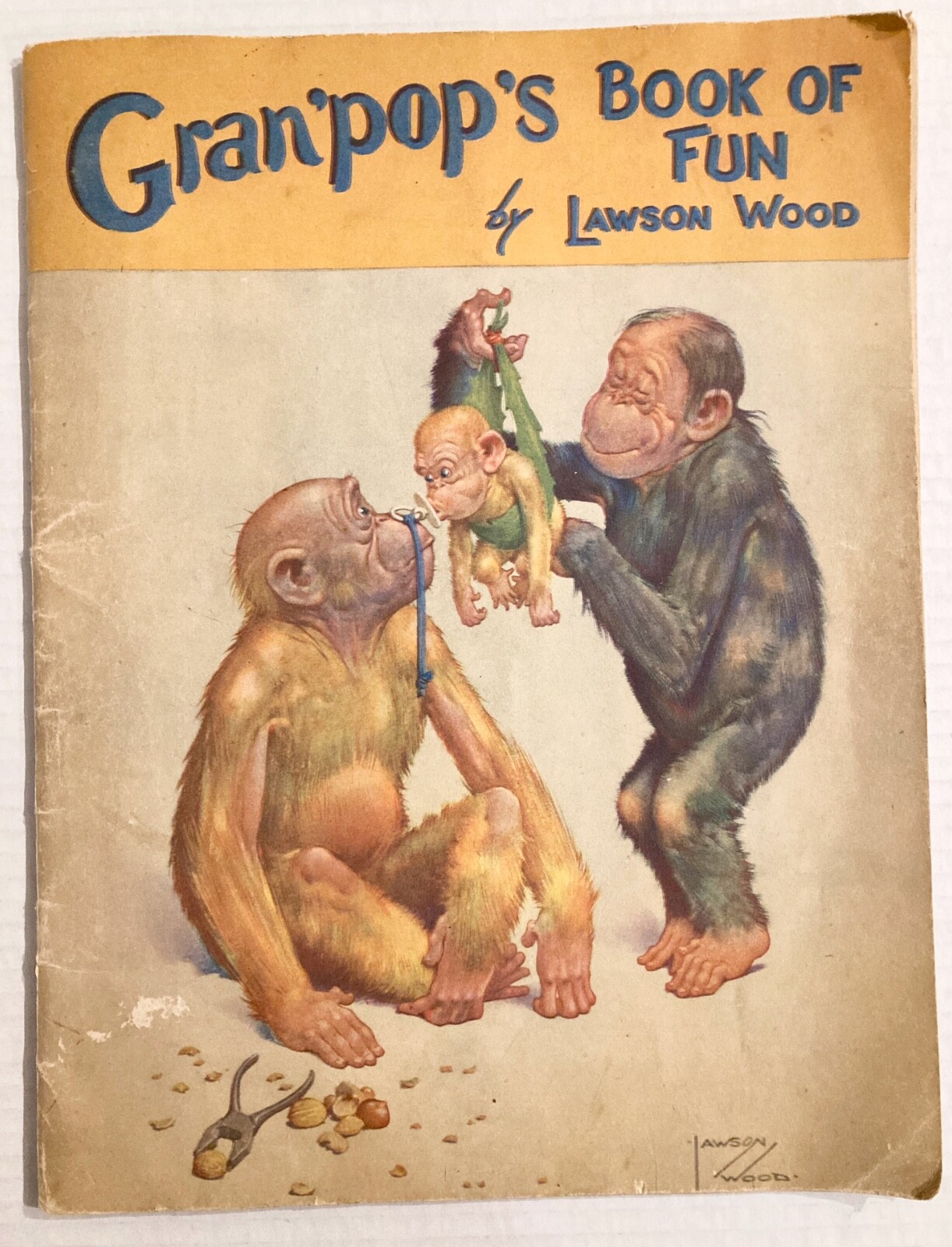 c1940s Lawson Wood Granpops Book of Fun Anthropomorphic Monkey Chimp Ape Animal
