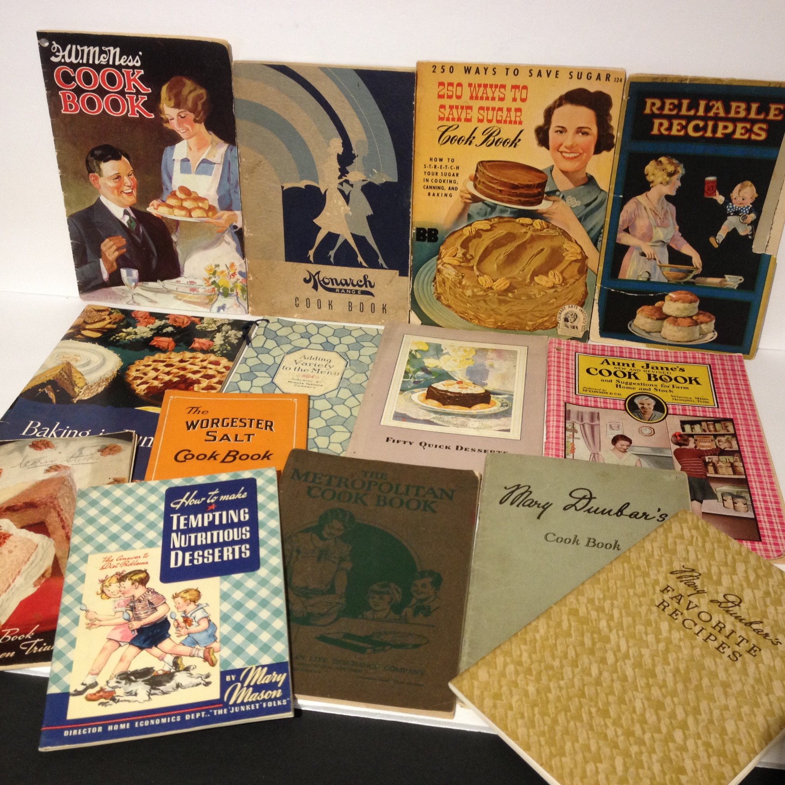 VTG 1920’s – 1940’s Cookbook Booklets Mary Dunbar Hostess Calumet Cooking LOT