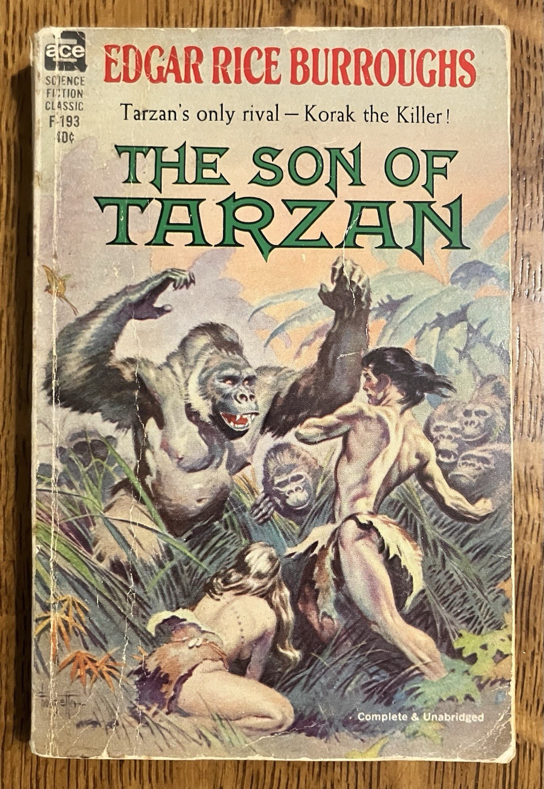 The Son Of Tarzan By Edgar Rice Burroughs, Vintage ACE Paperback, #F193