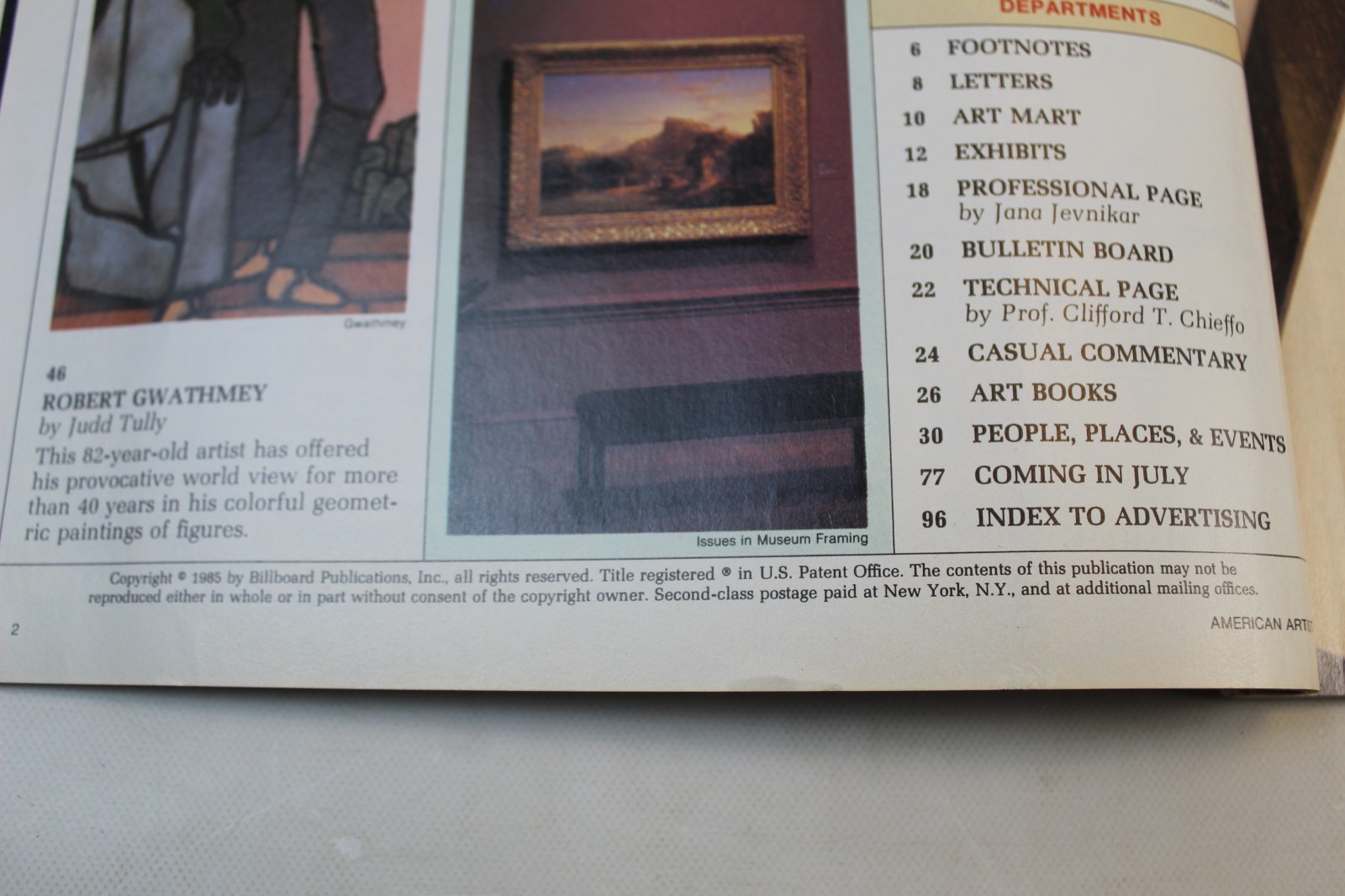 AMERICAN ARTIST June 1985 Rolland Golden Robert Gwathmey Phyllis Plattner