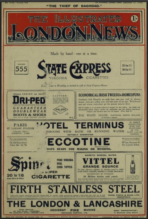 ILLUSTRATED LONDON NEWS 1920S (UK) 524 Unique Issues On USB Flash Drive