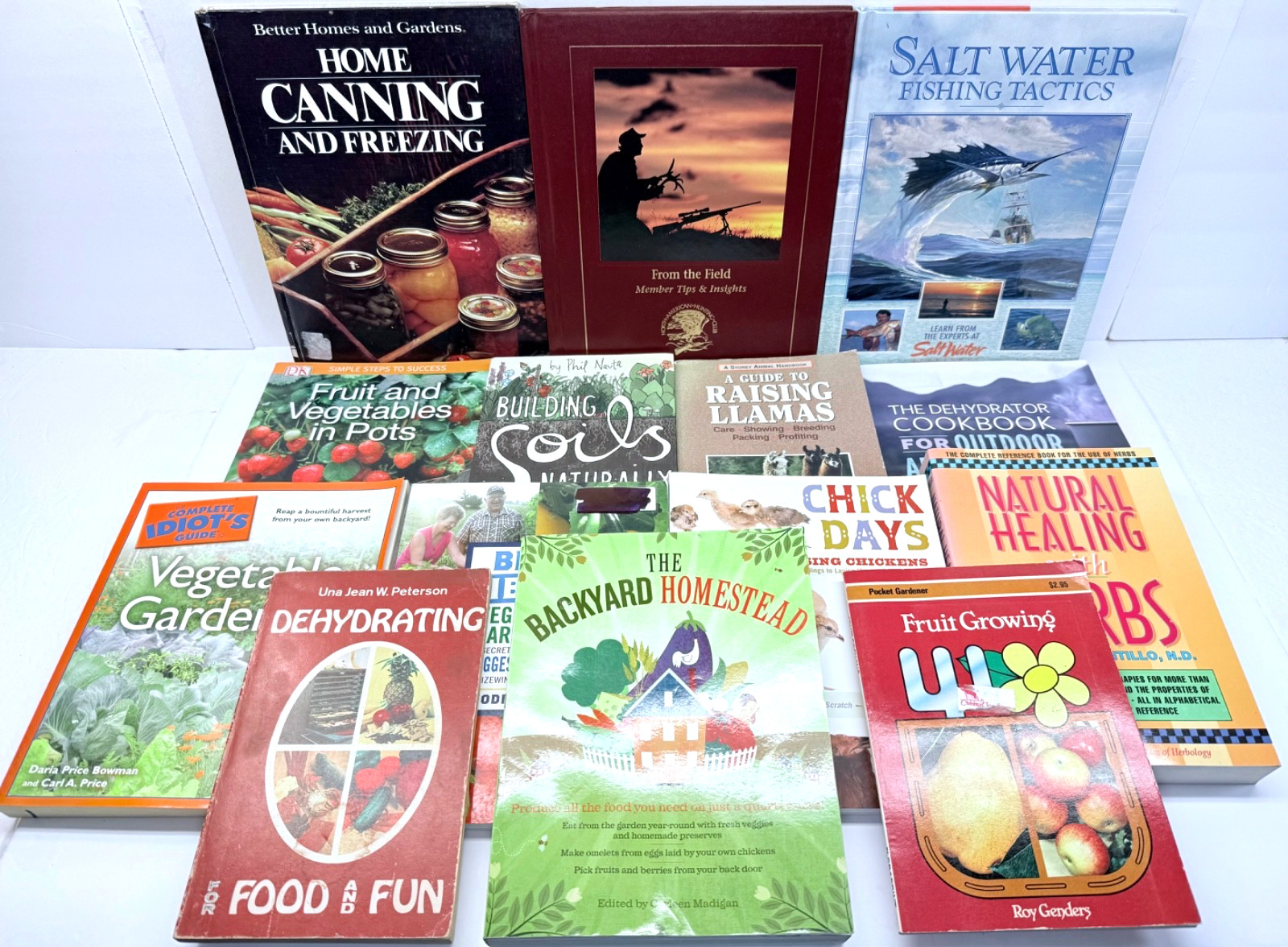 Prepper Book Lot Homesteading Skills Off Grid Survival Grow Food Hunting