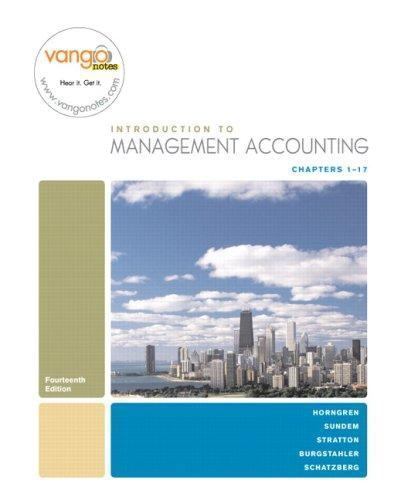 Charles T. Horngren Series in Accounting: Management Accounting by Gary L….