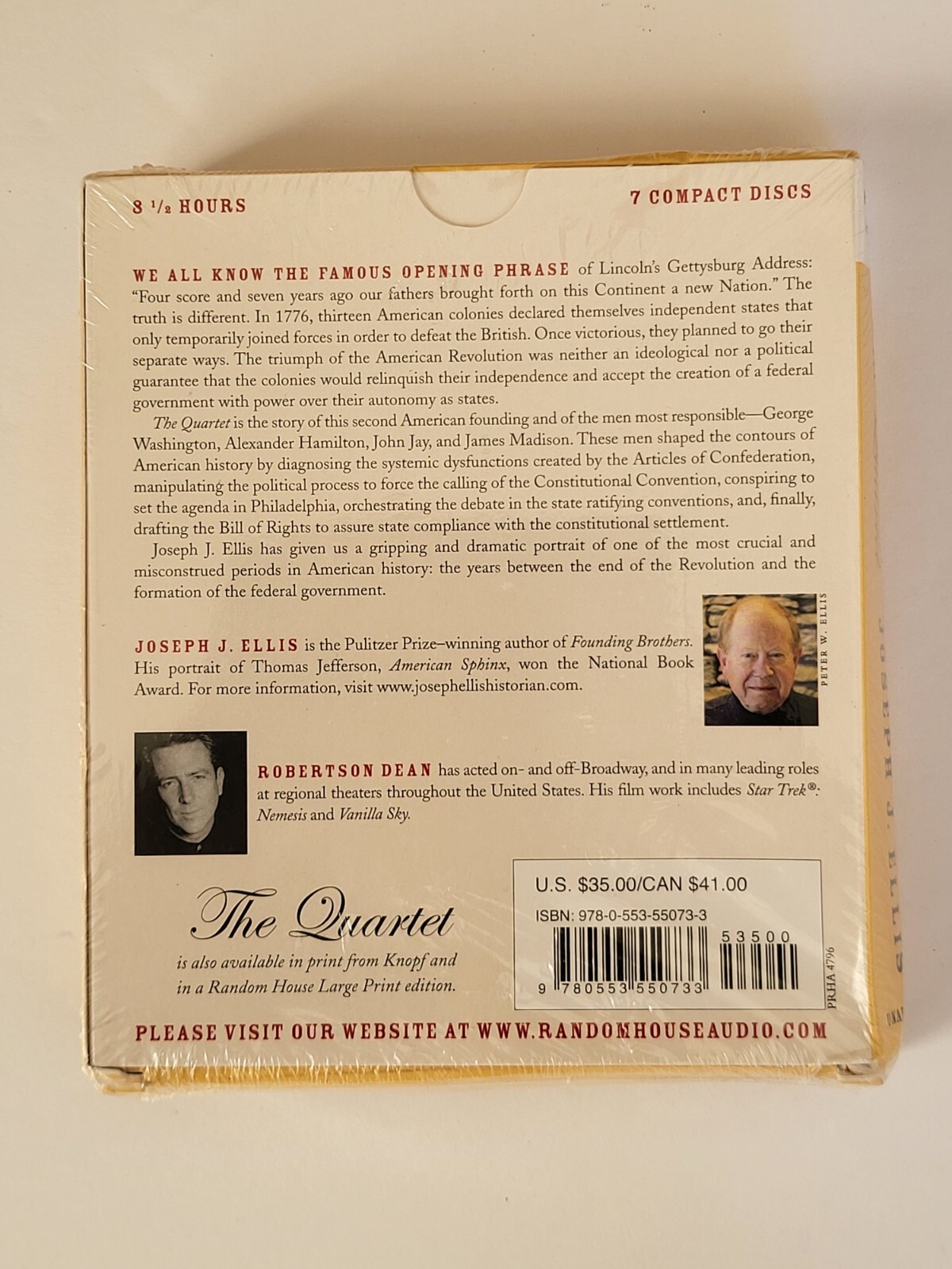 THE QUARTET BY JOSEPH J. ELLIS AUDIO BOOK NEW 7 CD