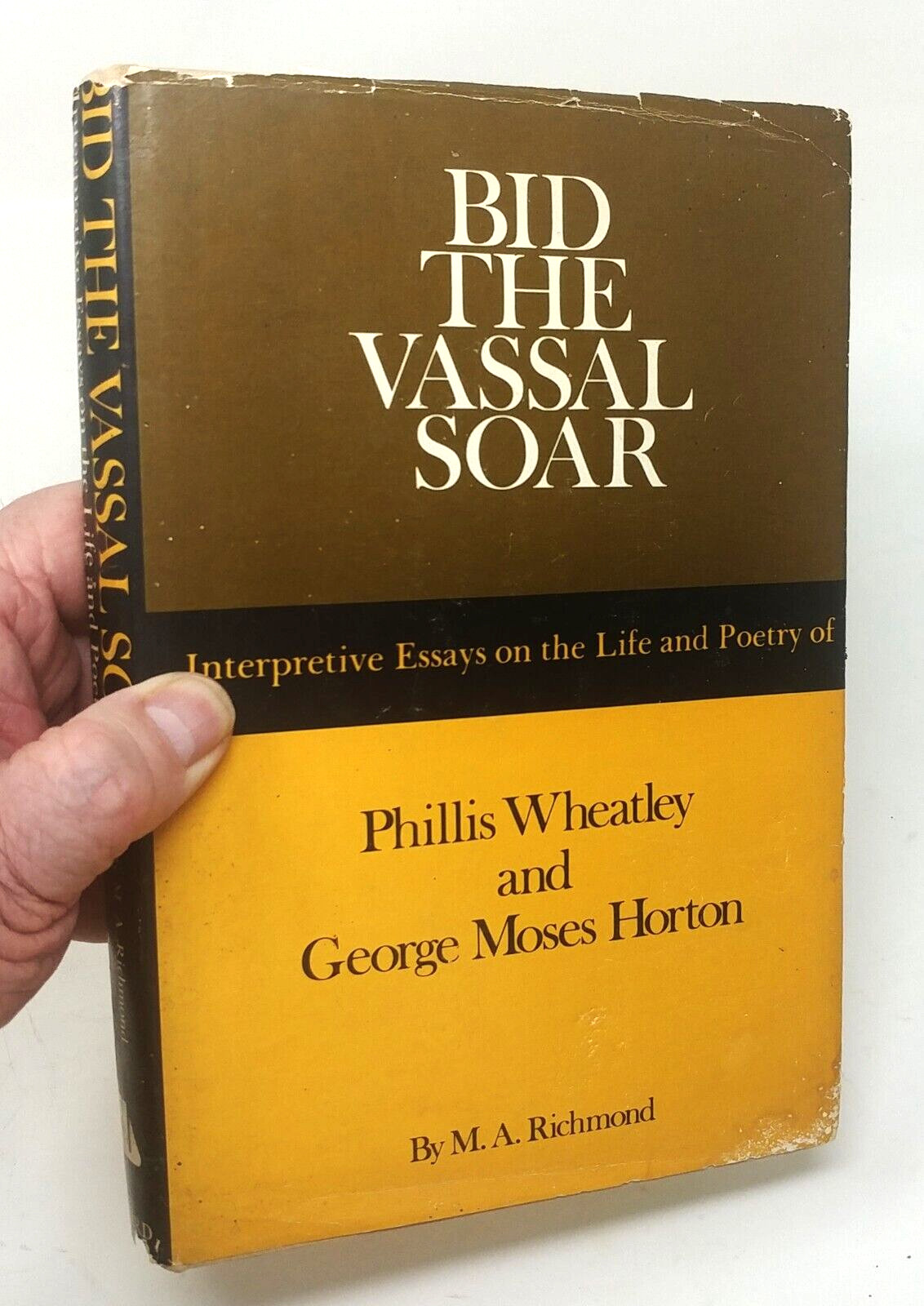 BID THE VASSAL SOAR M.A. Richmond HC/DJ 1st ed African American Black Poets