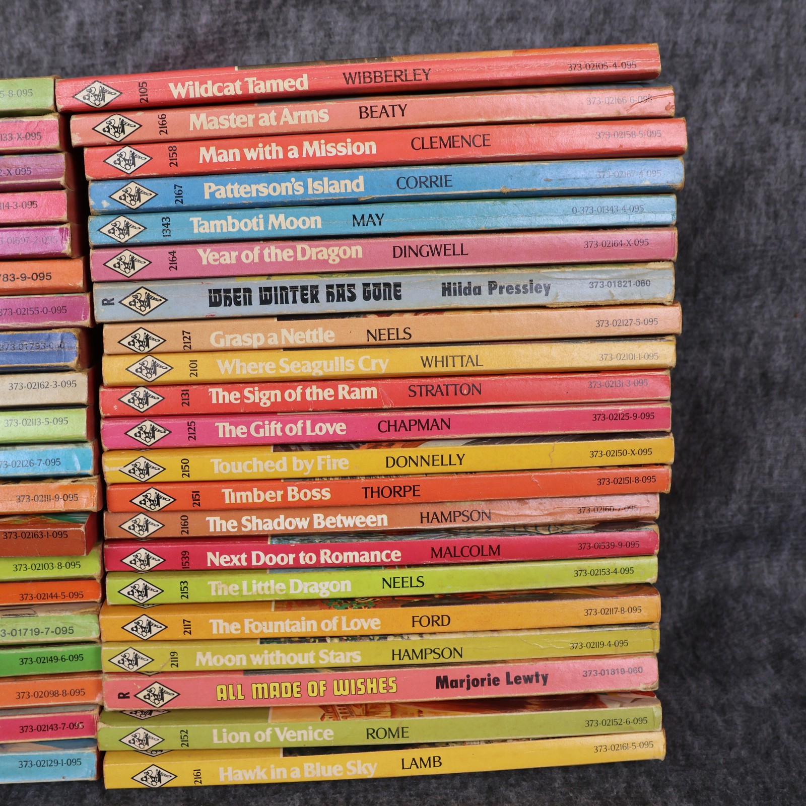 Vintage 1970s Harlequin Romance 41 PB Book Lot Illustrated Love Novels USA