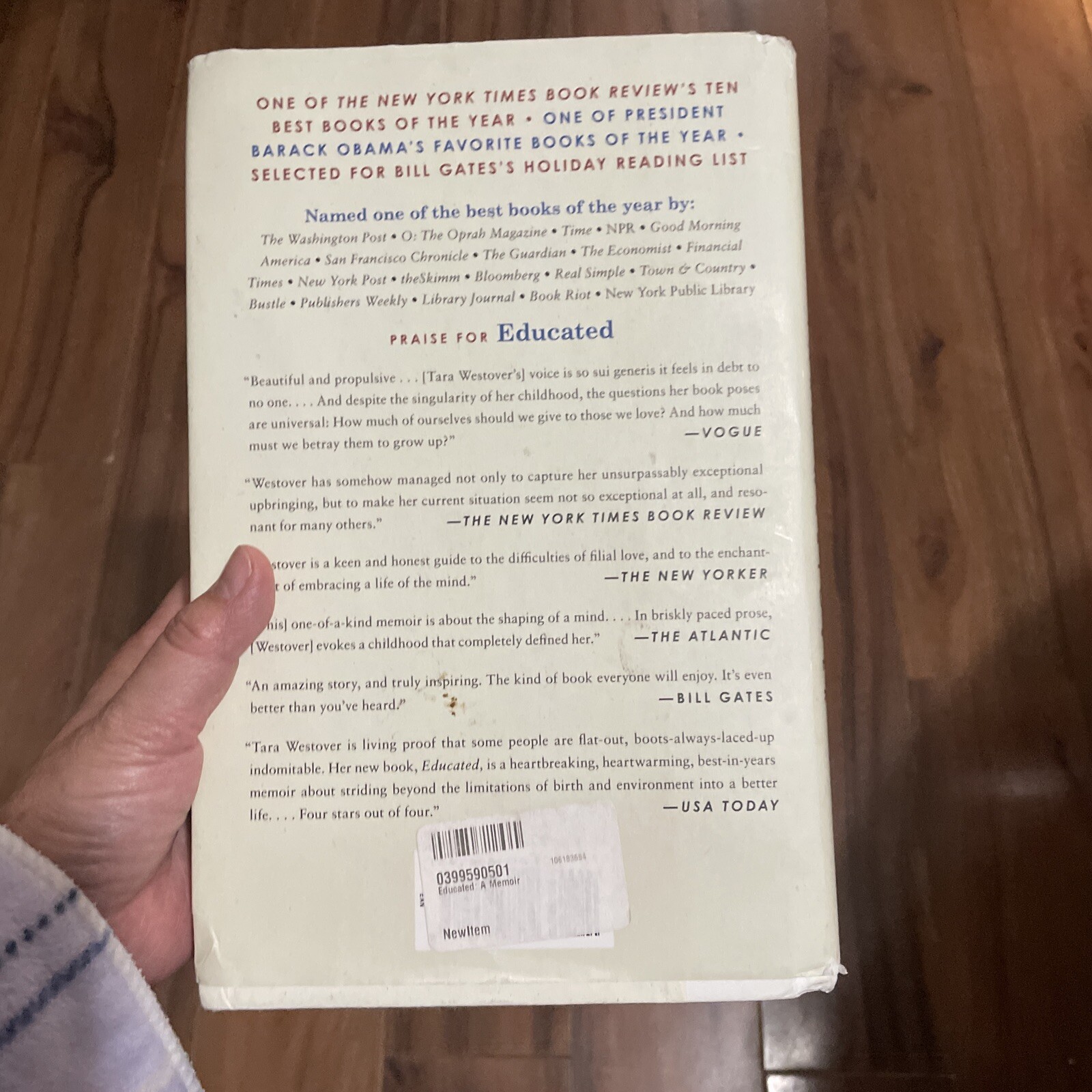Educated : A Memoir by Tara Westover (2018, Hardcover)