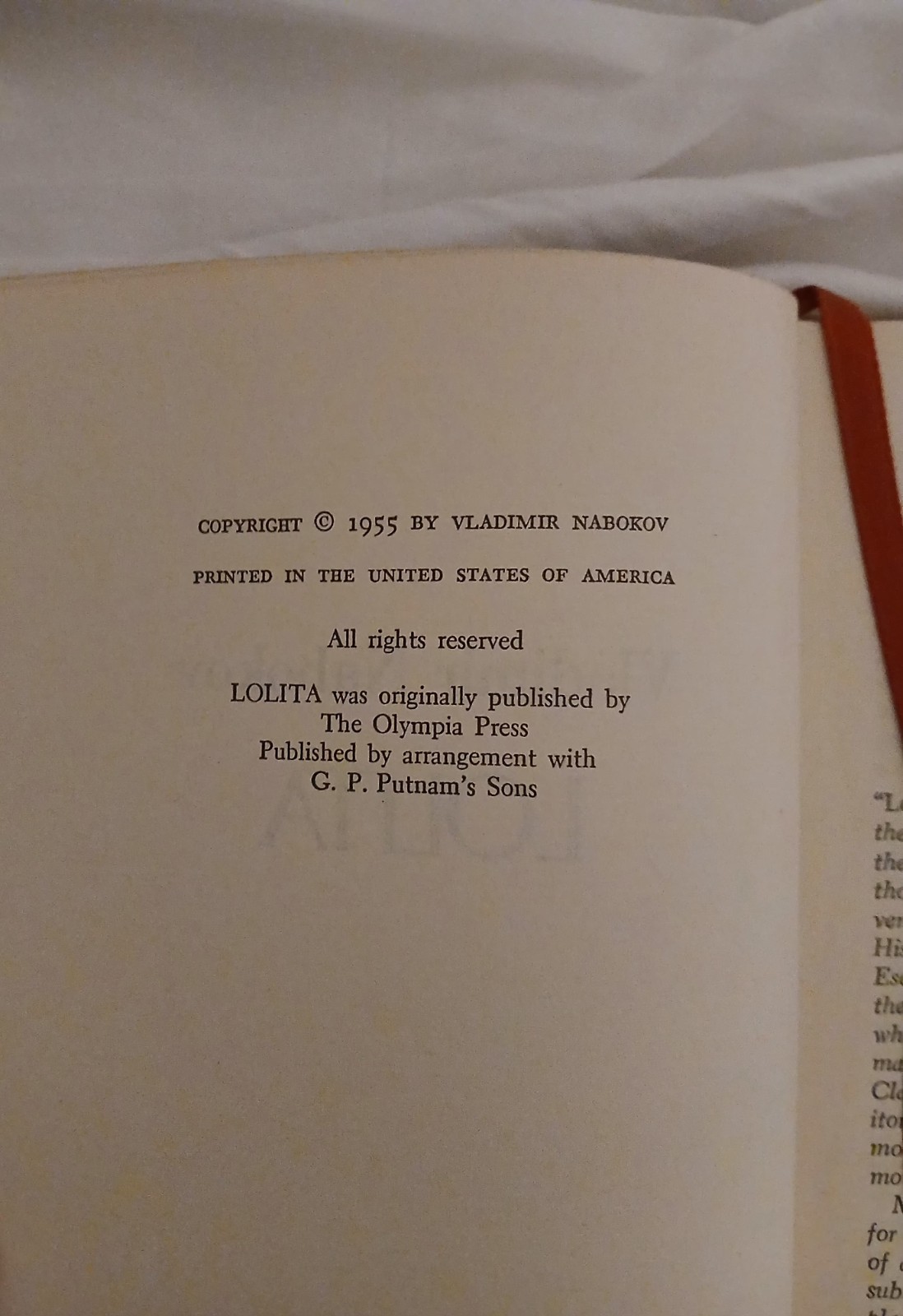 Lolita by Vladimir Nabokov Vintage Hardcover. Read FULL Description.