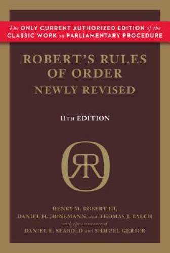 Robert’s Rules of Order Newly Revised – Paperback – VERY GOOD