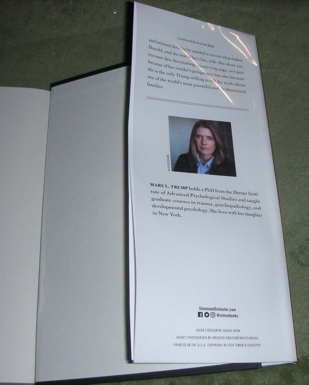 TOO MUCH and NEVER ENOUGH by Mary L. Trump PH.D. 2020 HC/DJ ~ 1st Edition +Cover
