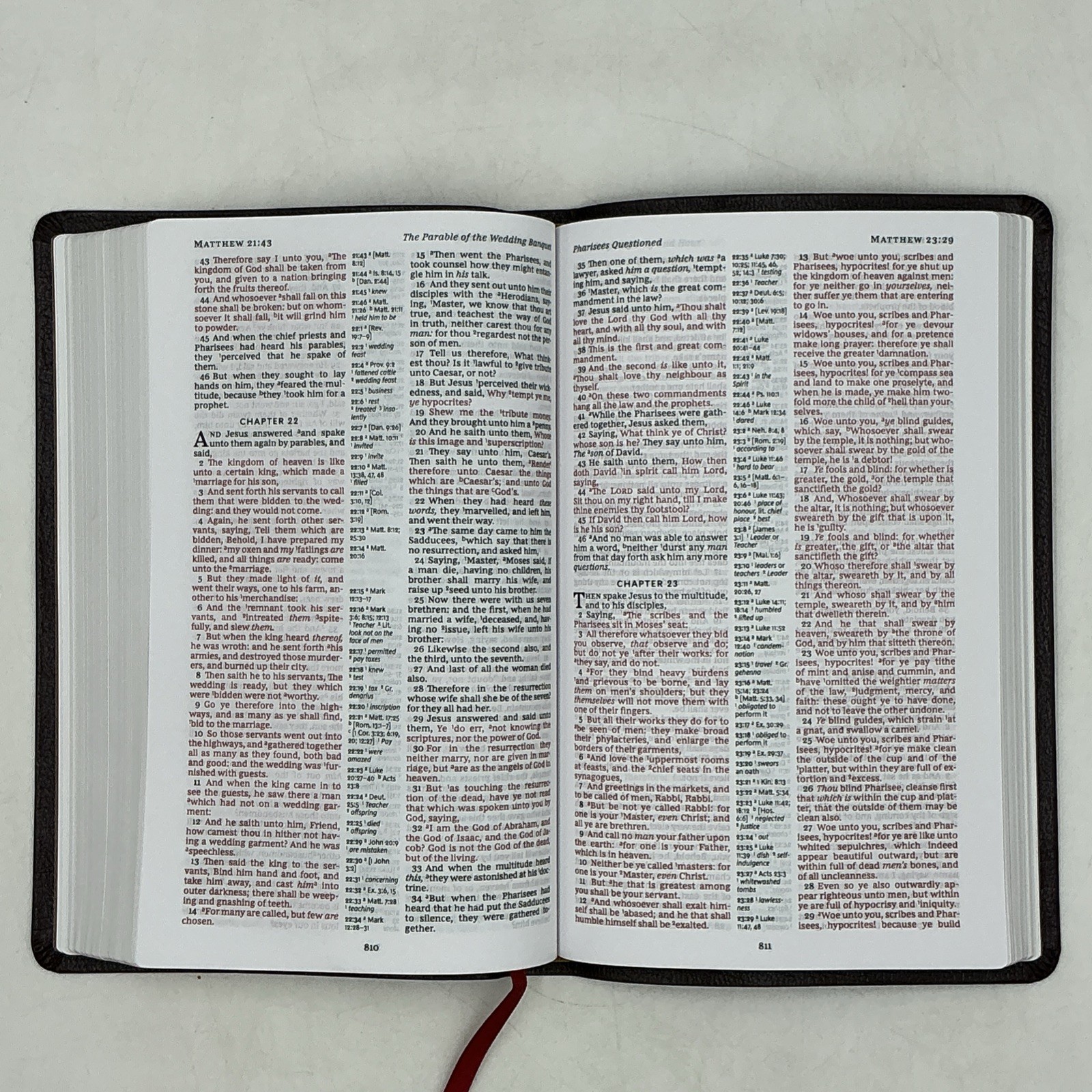 RARE-KJV Thinline Reference Bible Bonded Leather Burgundy Red Letter-6845BRG
