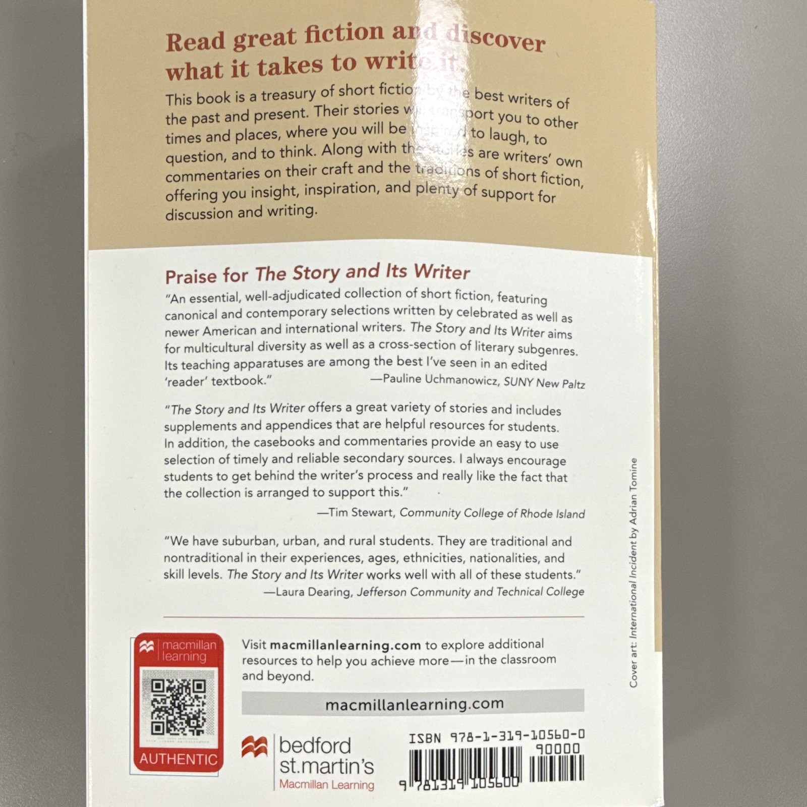 Bedford/St. Martin’s The Story and Its Writer 10th PB 2019 Ann Charters