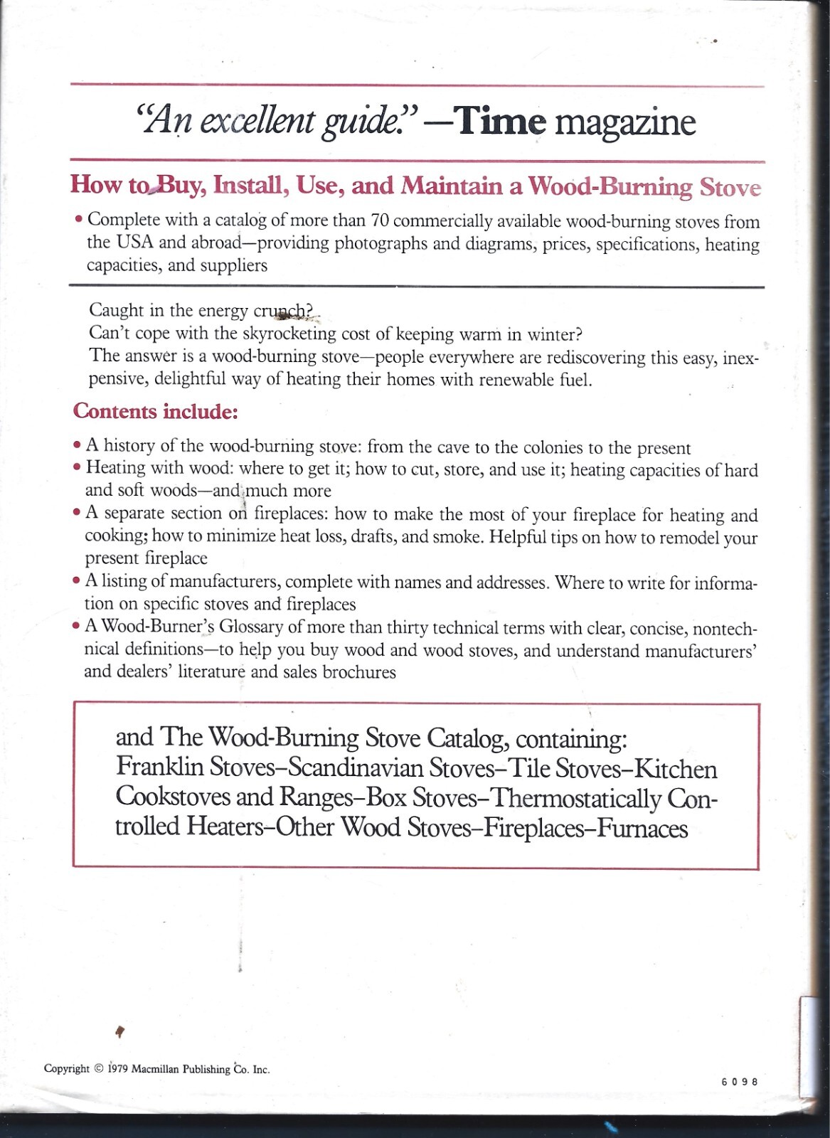 The Wood Burning Stove HB w/dj-1979-Geri Harrington-234 pages-Retired Library