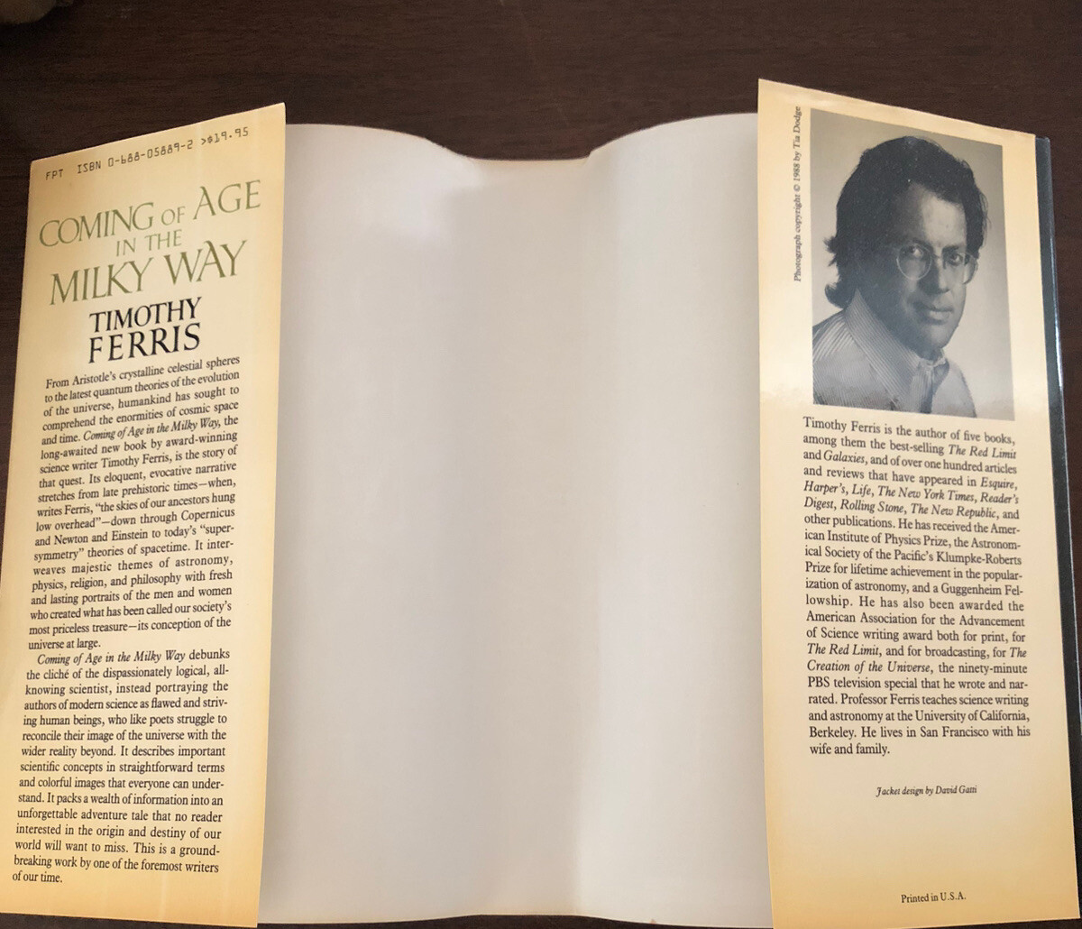 Coming of Age in the Milky Way (1988) Timothy Ferris 1st/1st