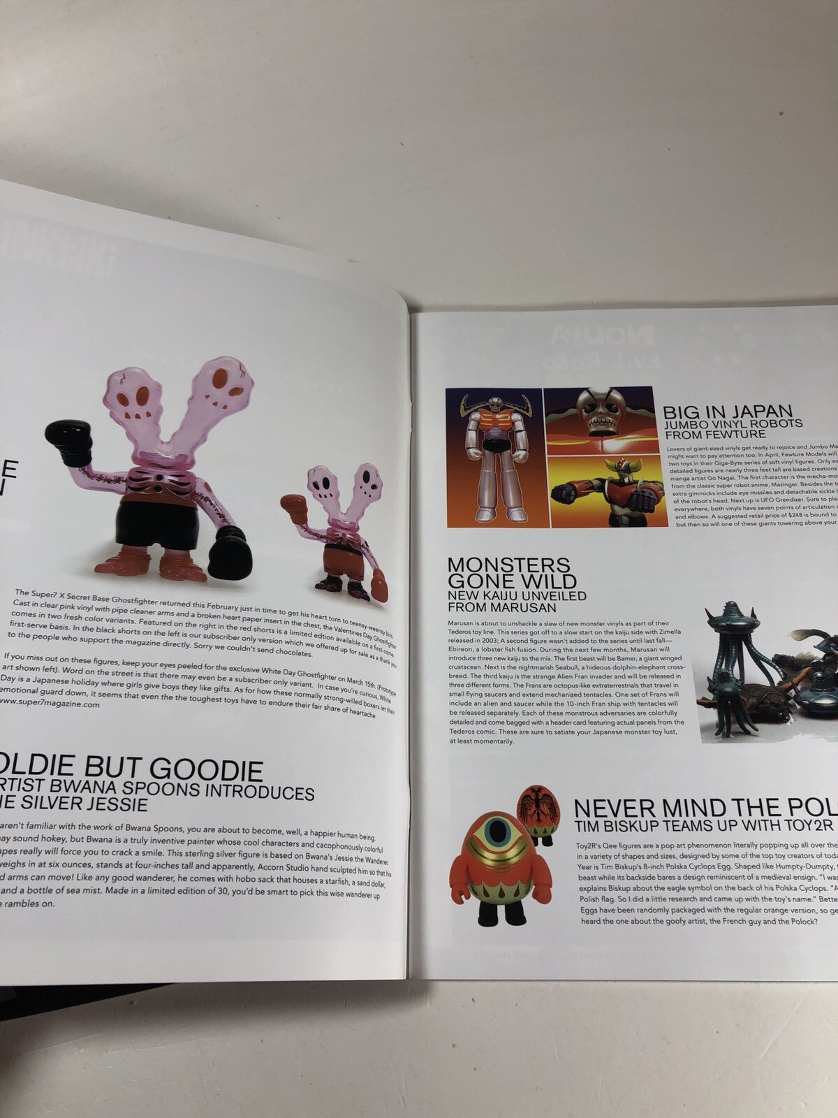 Super 7 Magazine Lot of 2 Issues Japanese Vinyl Toys KAWS Booska Godzilla