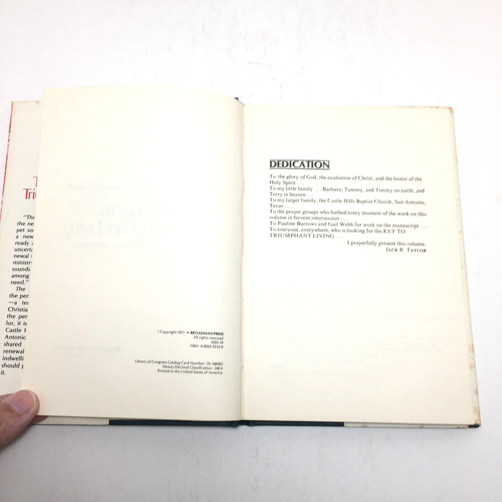 Key to Triumphant Living by Jack R. Taylor, 1971 religion personal discovery HC