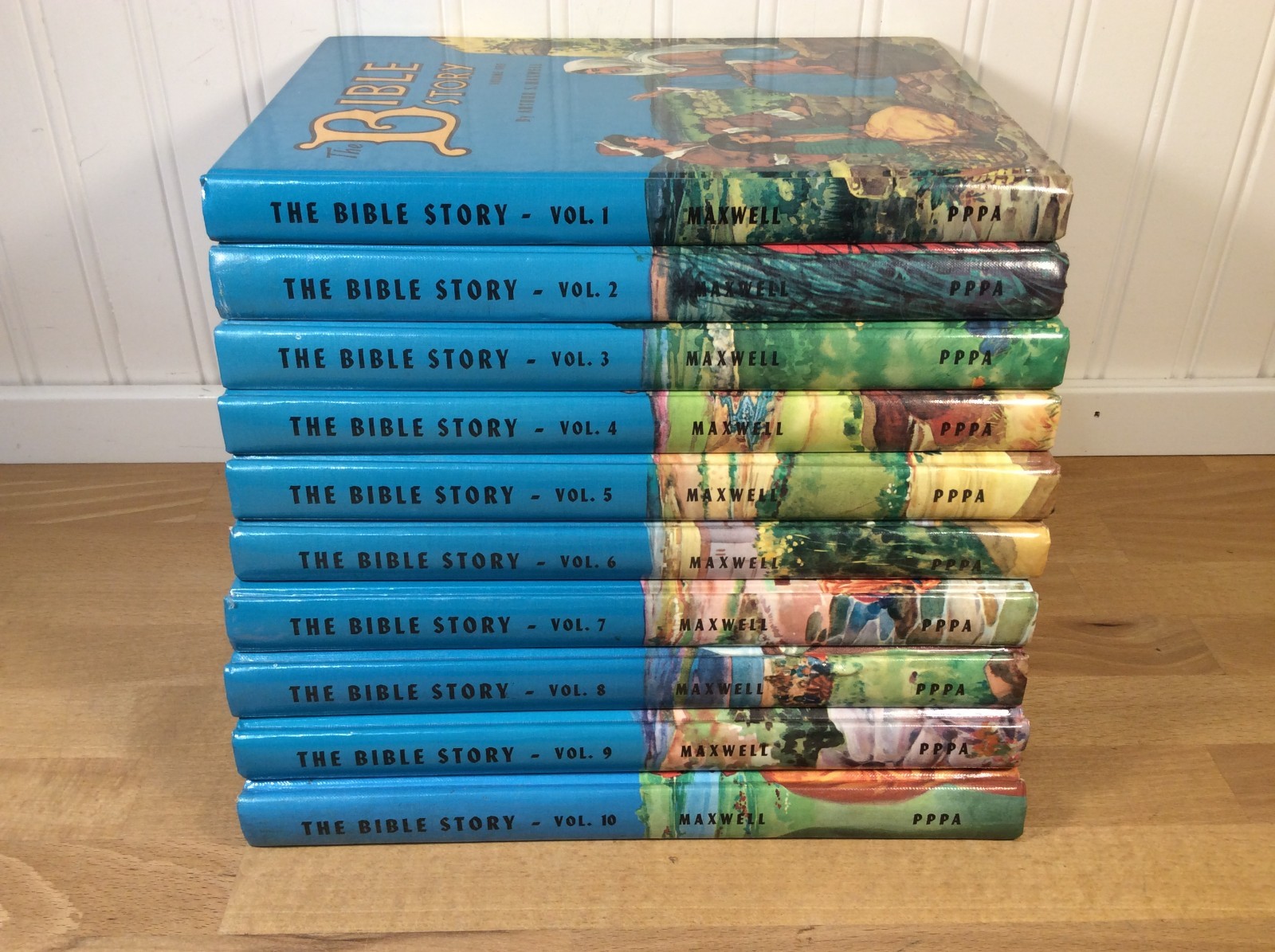 The Bible Story, Complete 10 Volume Hardcover Set, Arthur Maxwell, 1950s