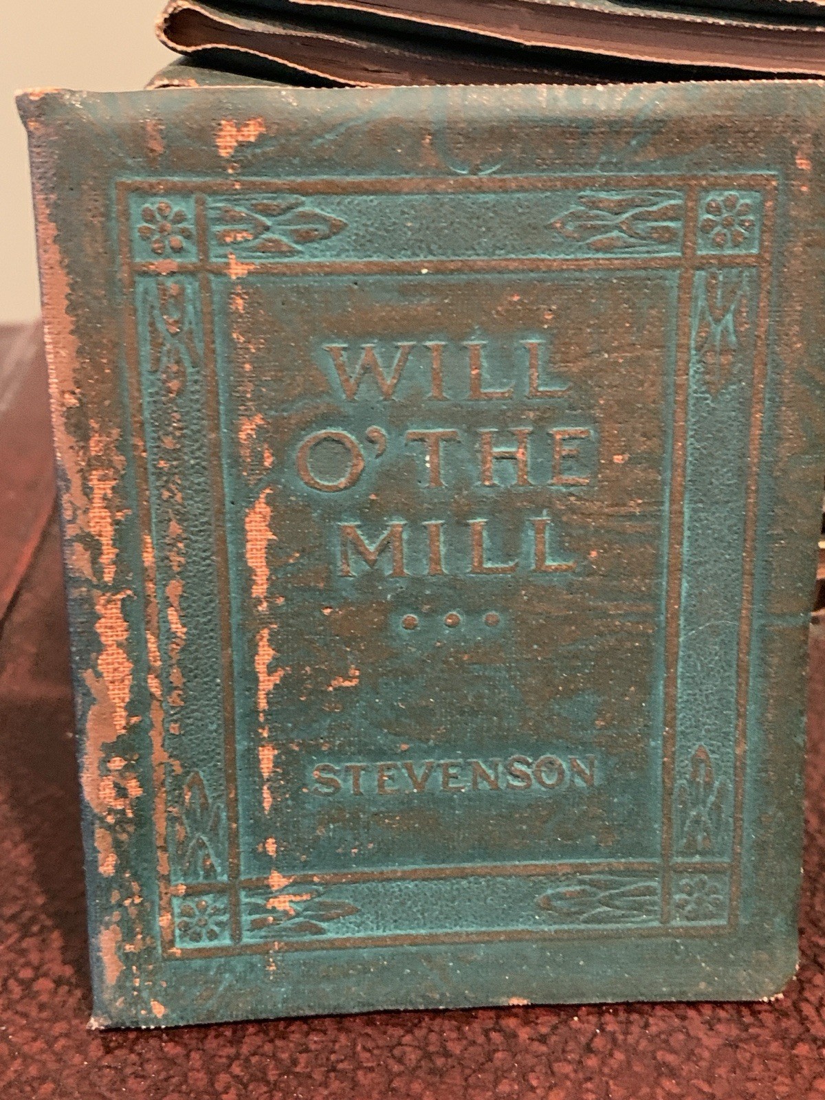RARE Lot 18 Antique Green Little Leather Library Book 1920 Kipling Wilde Thoreau