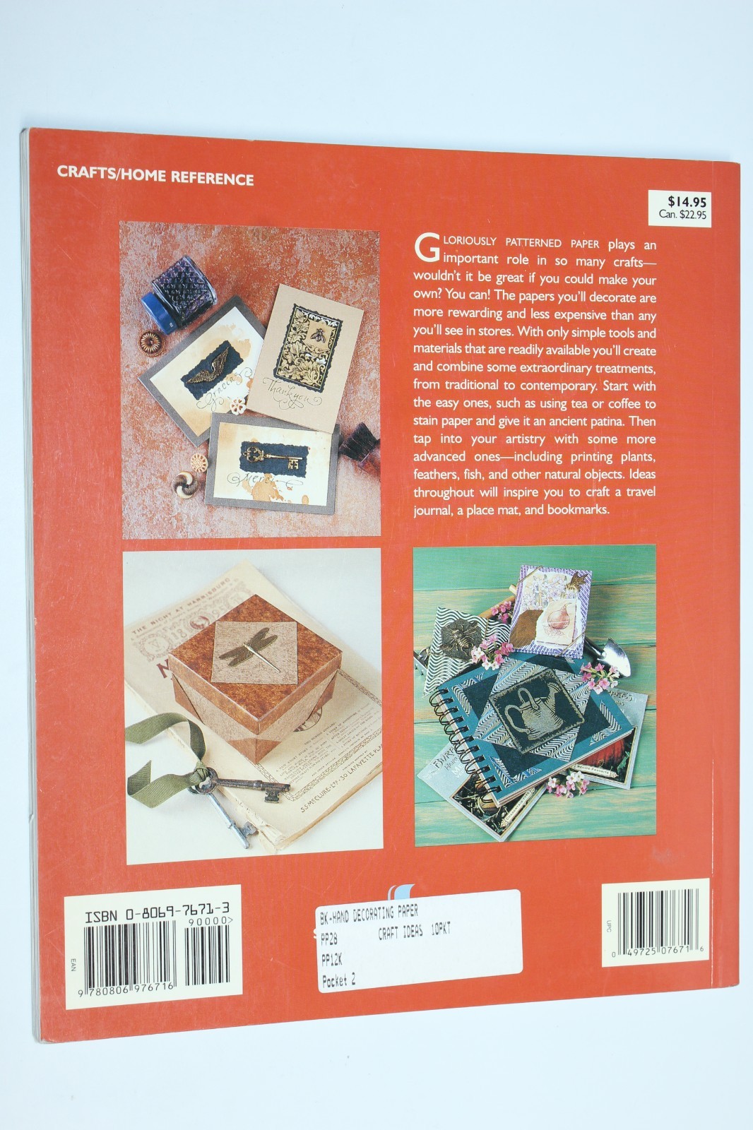 Lot of 6 Craft Hobbies Books, Origami, Ribbon, String Art, Decoupage, Wine Corks