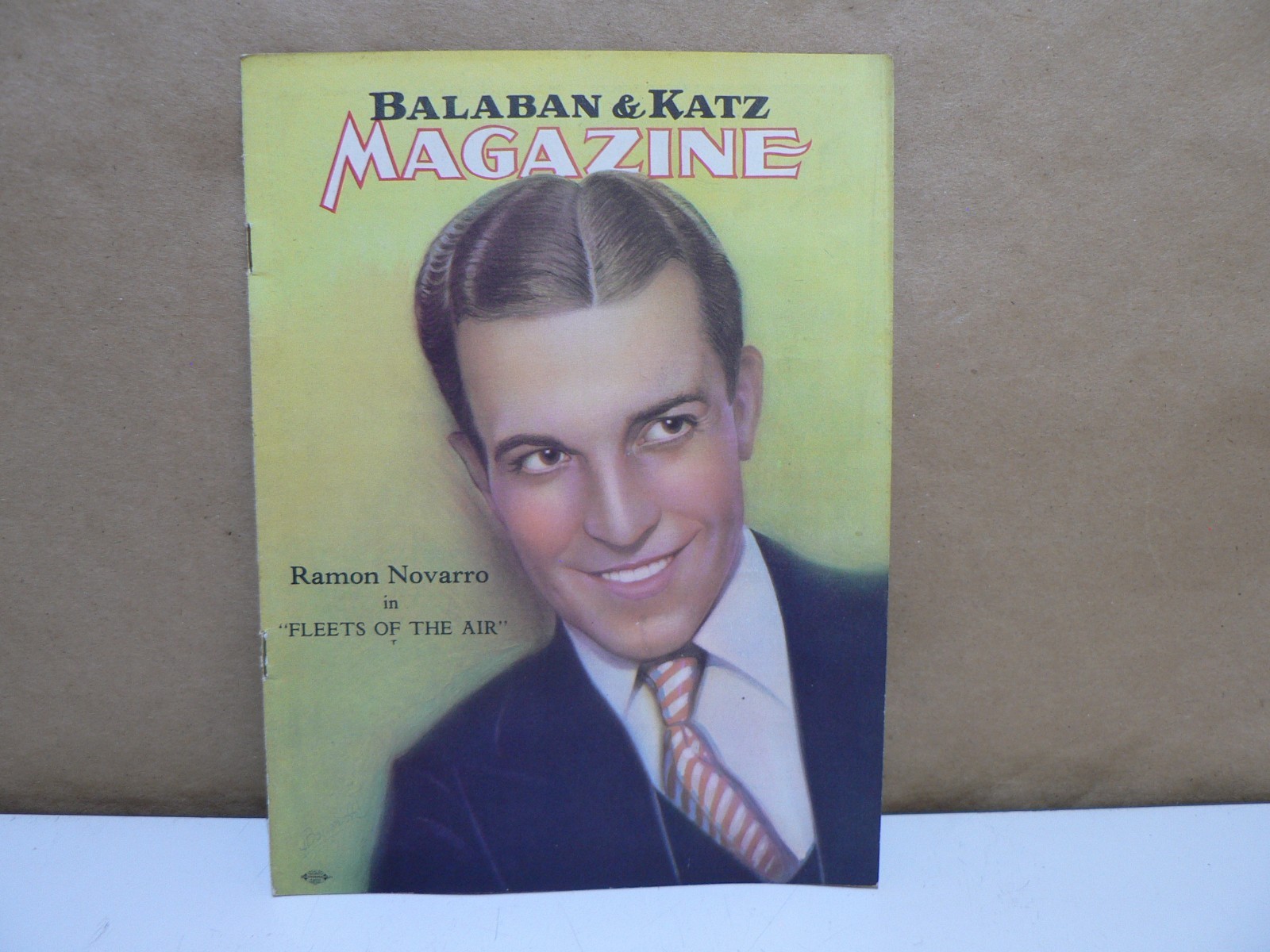 Vintage 1920’s Balaban & Katz Magazine Ramon Novarro Front Cover