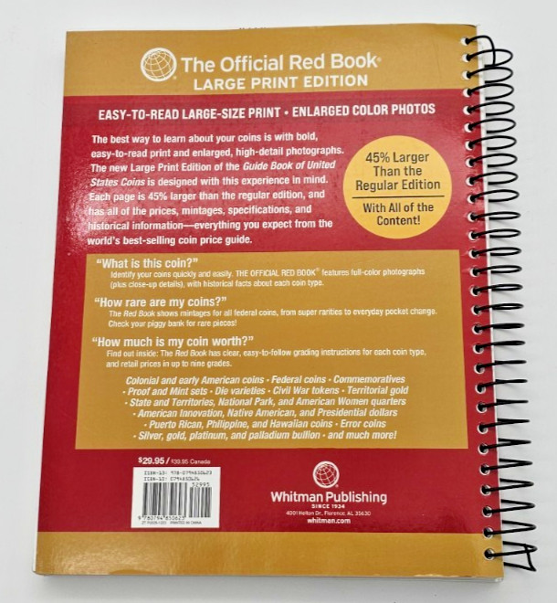 Official Red Book: A Guide Book of United States Coins 2025 Large Print Edition