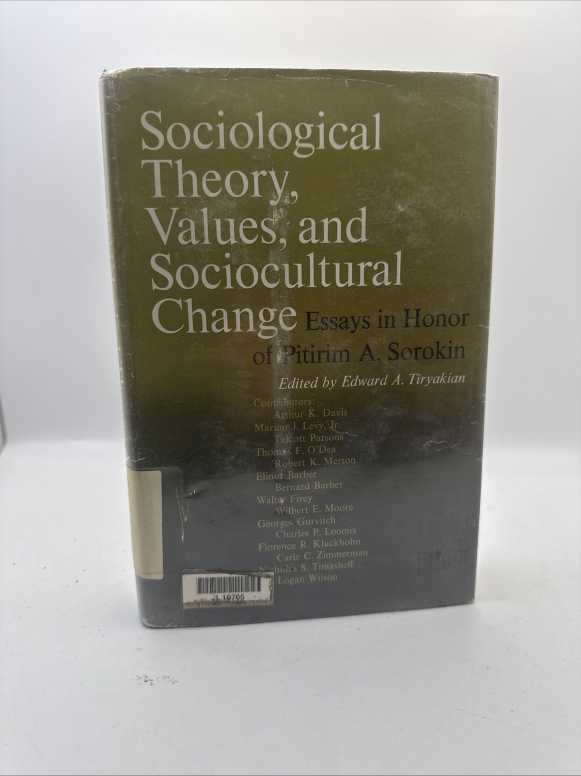 Sociological Theory, Values & Sociocultural Change (1963, HC/DJ) Free Press