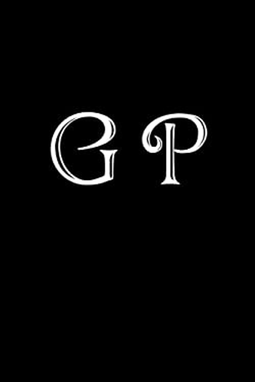G P : Double Monogram Journal, 100 Pages, 6×9 Inches, Black Gloss