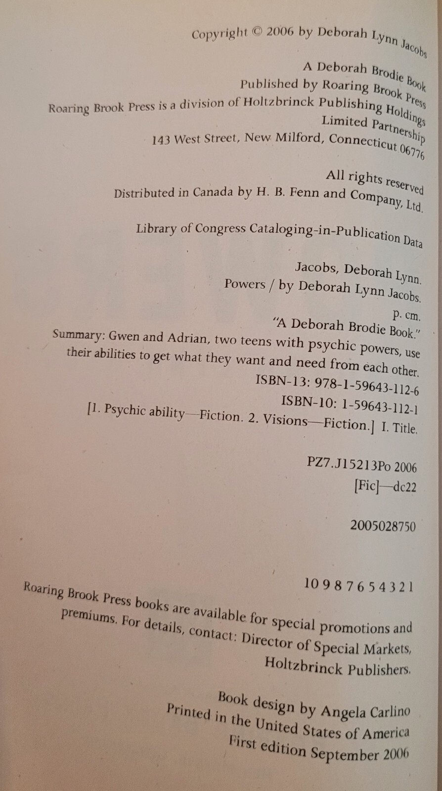 Powers By Deborah Lynn Jacobs , Roaring Brook