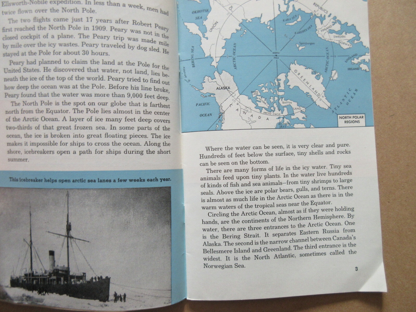 WORLD GEOGRAPHY READER North & South Polar Regions Charles Merrill Booklet 1948