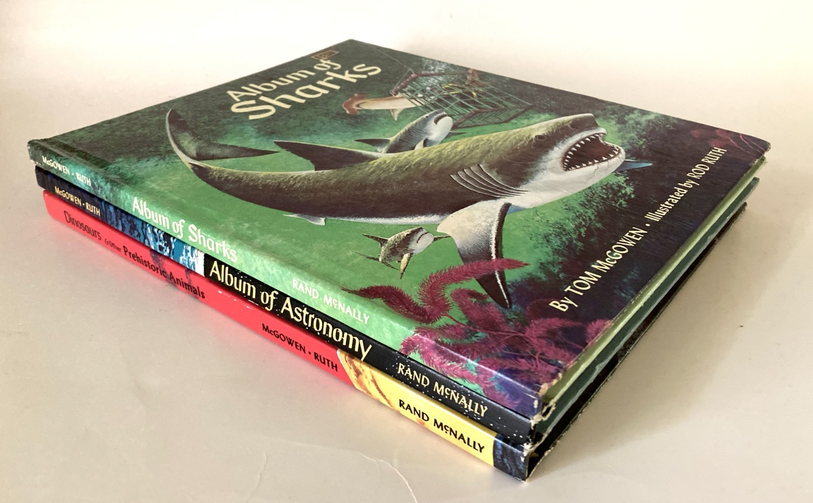 VTG Rand McNally lot 3 Album of Sharks Astronomy Dinosaurs Tom McGowen Rod Ruth