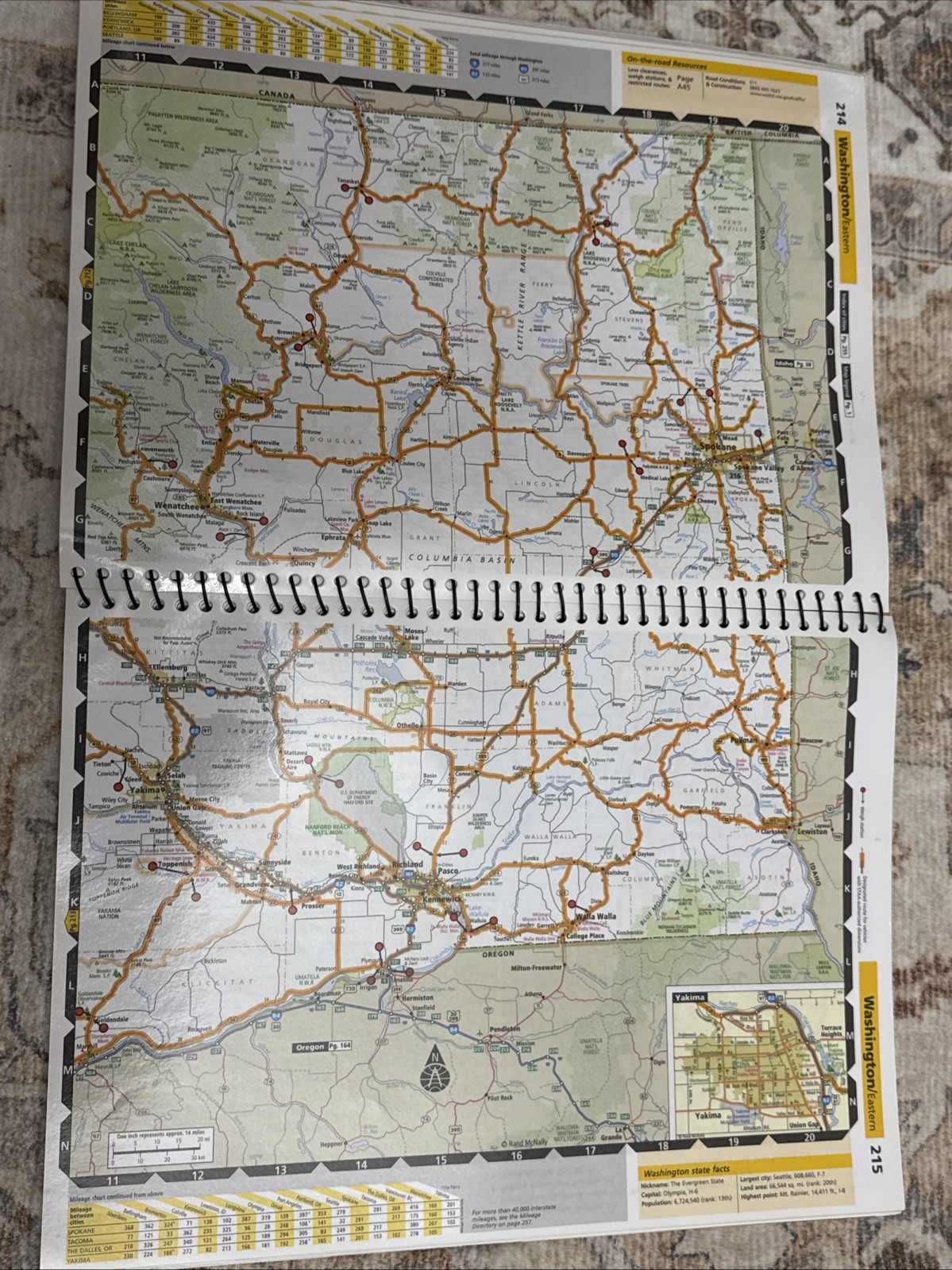 Rand McNally Large Scale Motor Carriers Road Atlas – Spiral-bound – GOOD