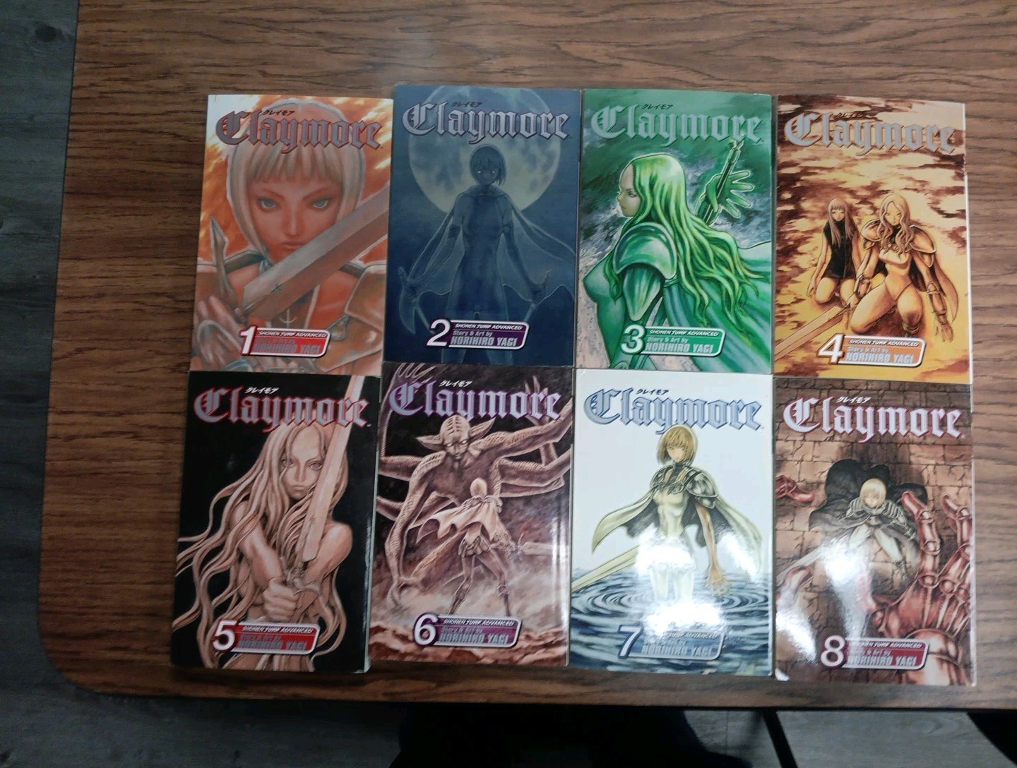 Claymore Vol. 1-8 Manga in English Lot of 8 Norihiro Yagi 1 2 3 4 5 6 7 8