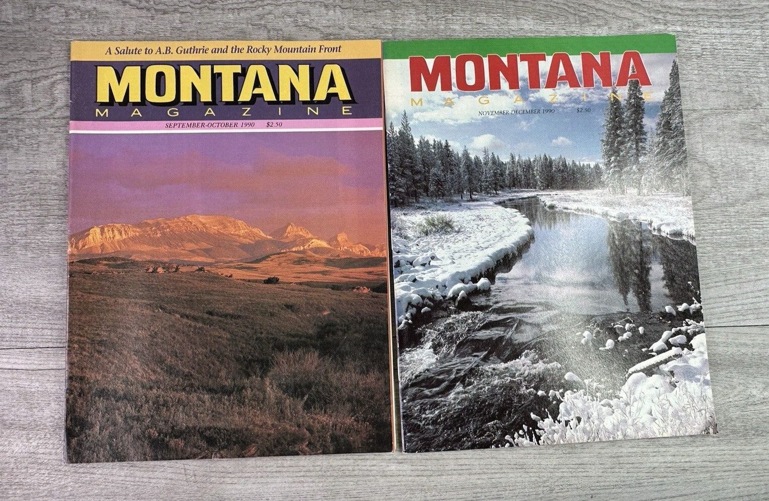 Vintage Lot Of 5 Montana Magazine 1990 Mar-Dec Bimonthly Issues