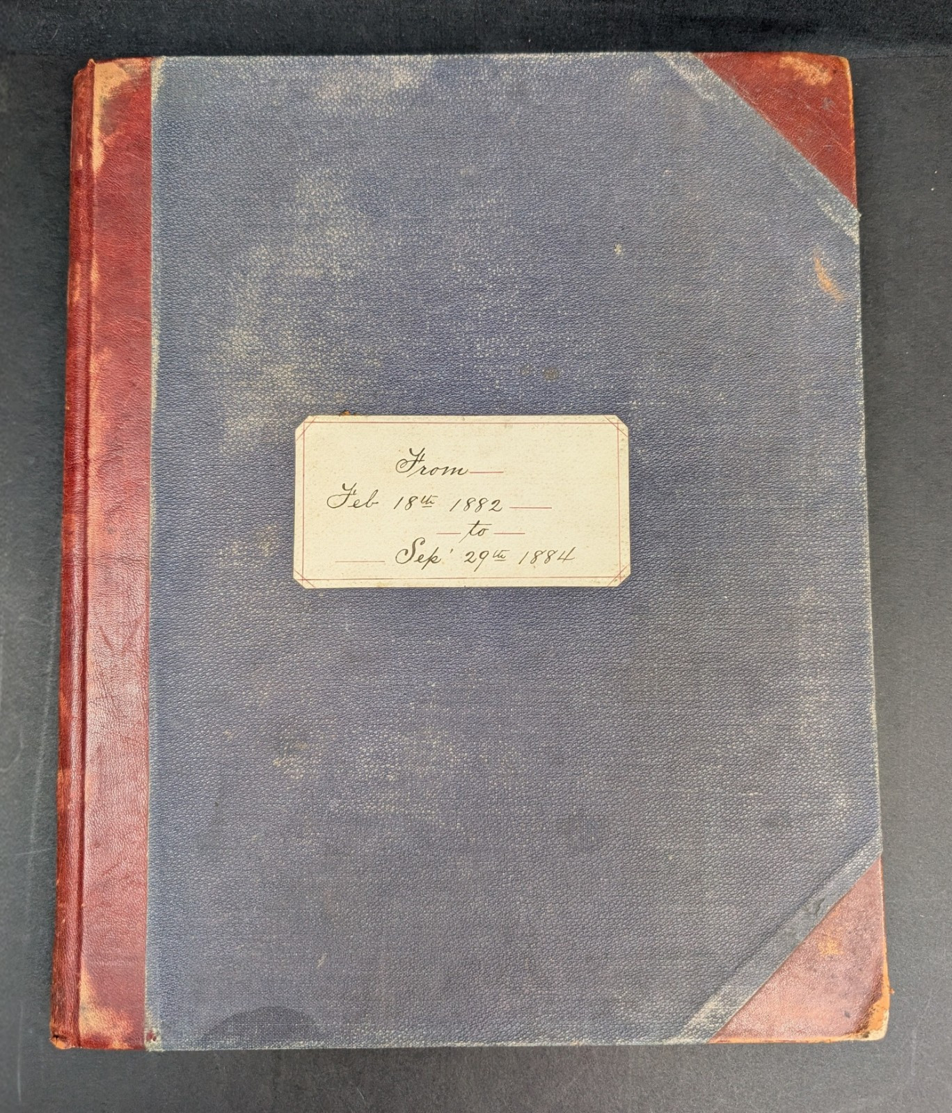 1882 – 1884 Handwritten Ledger Letters Joseph A Joyce, Insurance Law