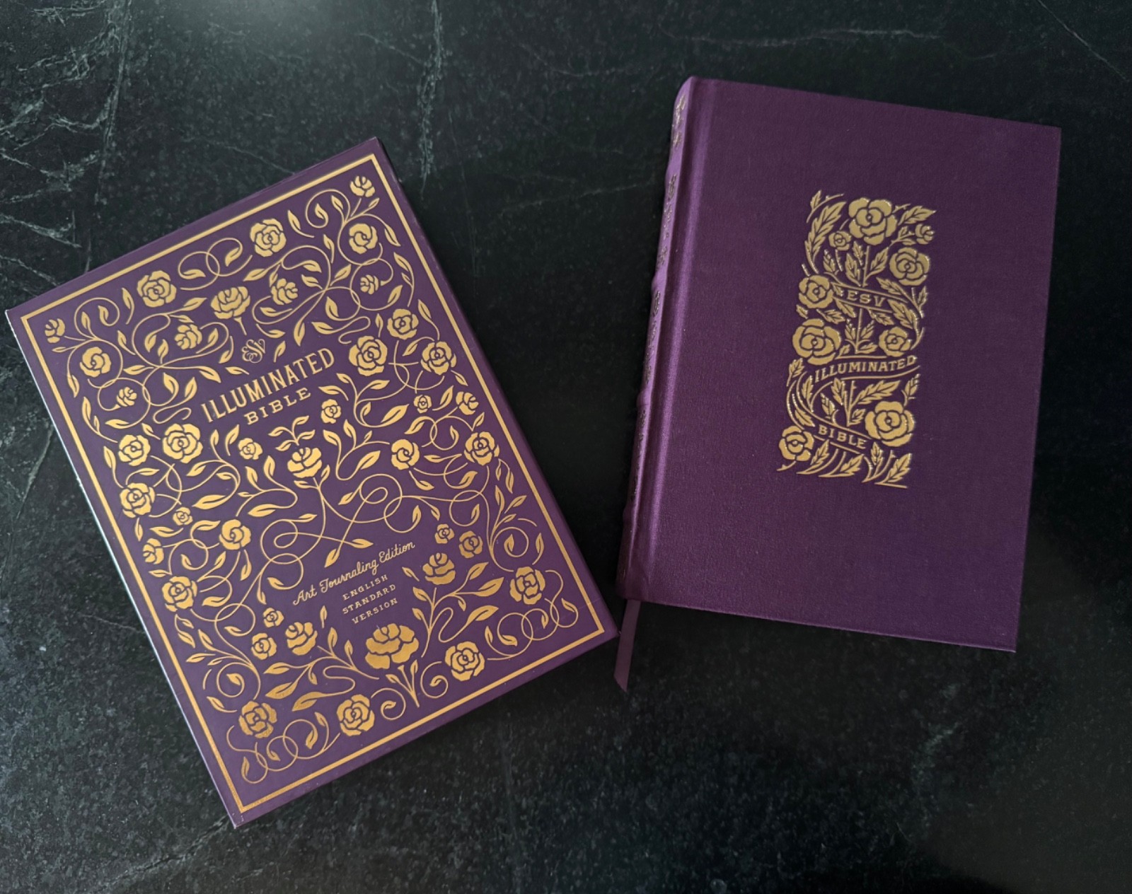 ESV Illuminated Bible Art Journaling Edition (Cloth over Board, Purple) w/ Case