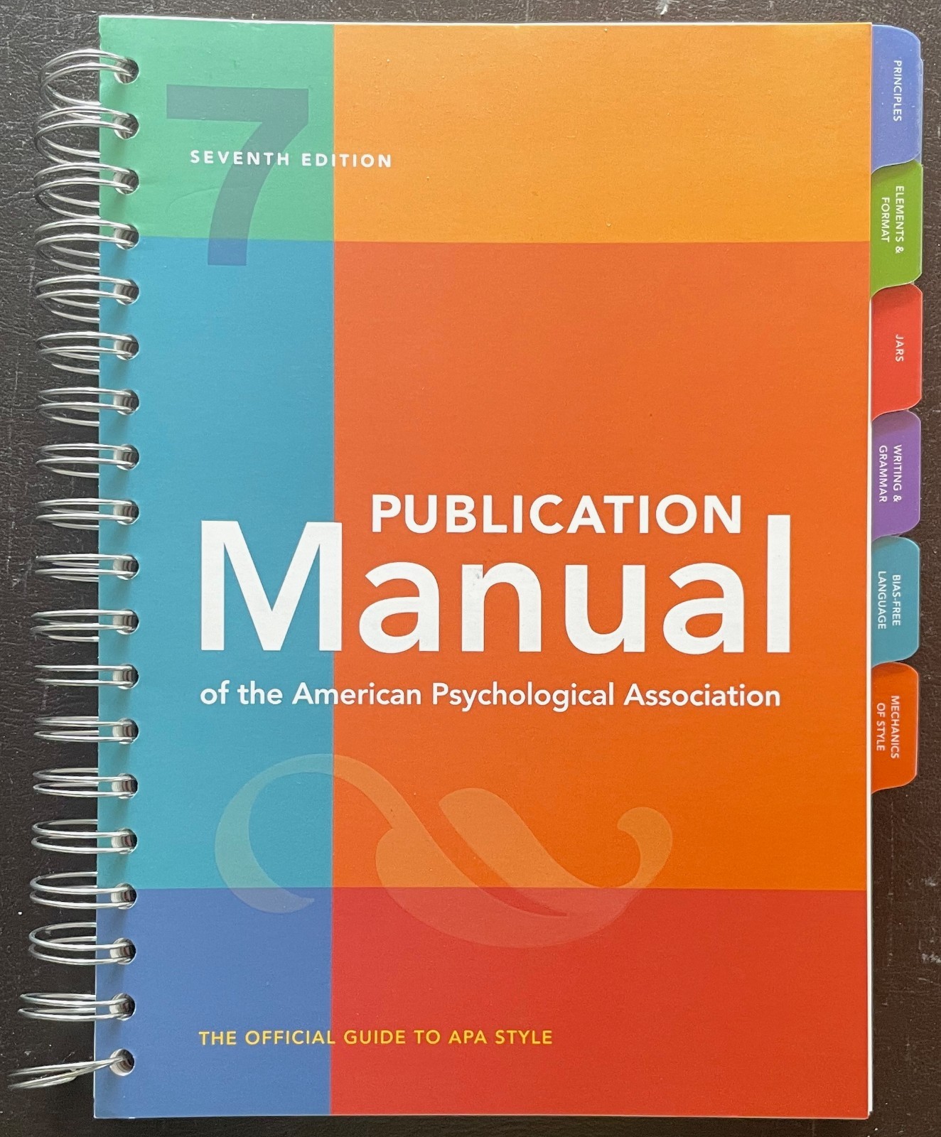 PUBLICATION MANUAL OF THE AMERICAN PSYCHOLOGICAL ASSOCIATION 7th Ed. VGC