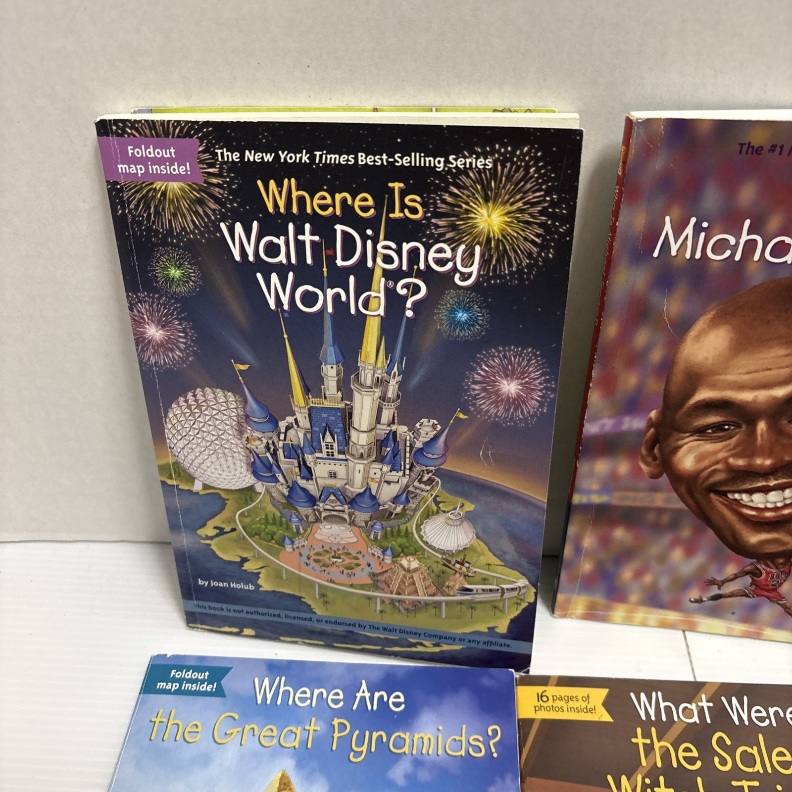 Who Was What Is Where Is Book Lot of 15 Michael Jordan Walt Disney Salem Witch