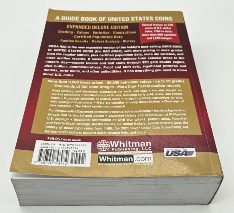 Mega Red A Guide Book of United States Coins 7th Ed Expanded Deluxe Edition READ