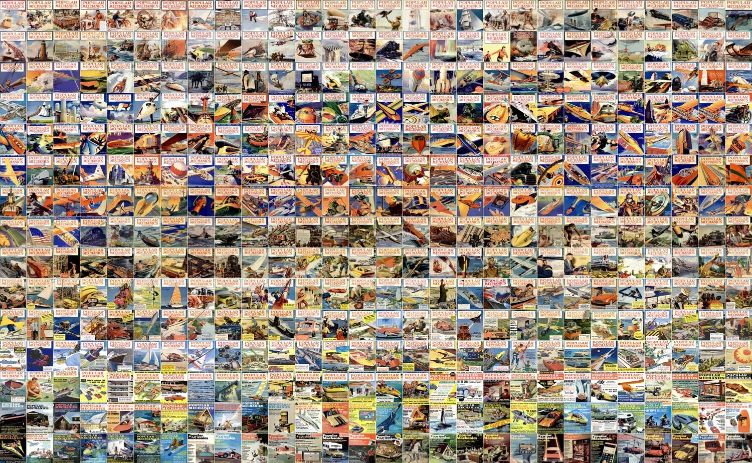 1905-2022 Popular Mechanics Magazine PDF eBooks on a 64gb usb thumb drive