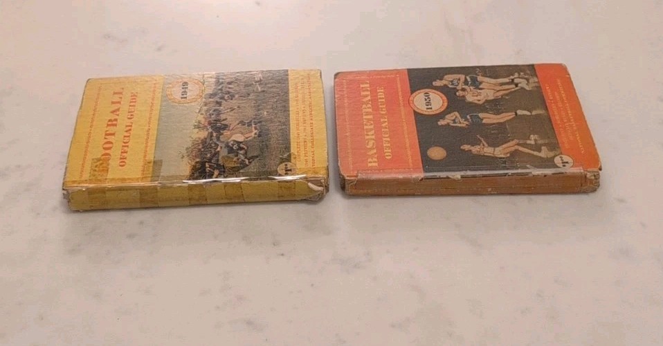 1949 FOOTBALL NCAA + 1950 NATIONAL BASKETBALL COMMITTEE OFFICIAL GUIDE HC BOOK