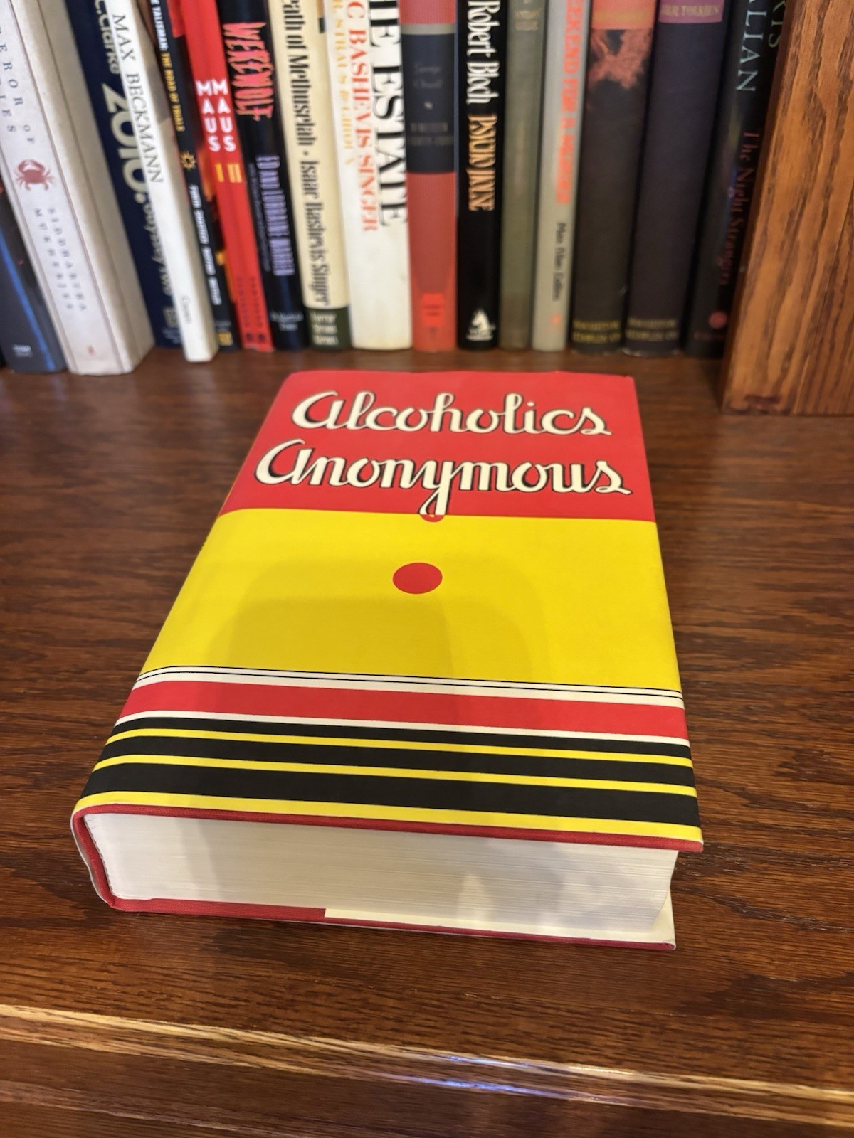 Alcoholics Anonymous Facsimile Big Book. Full Red Cloth w Gold Titles + Drunks