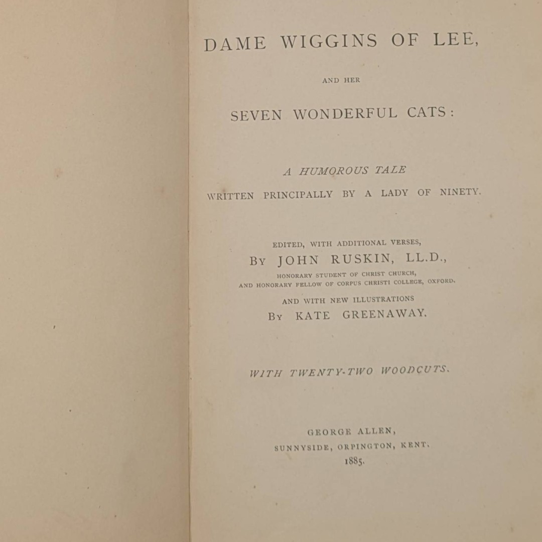 Vintage Book, Dame Wiggins, Illustrated, George Allen, 1885