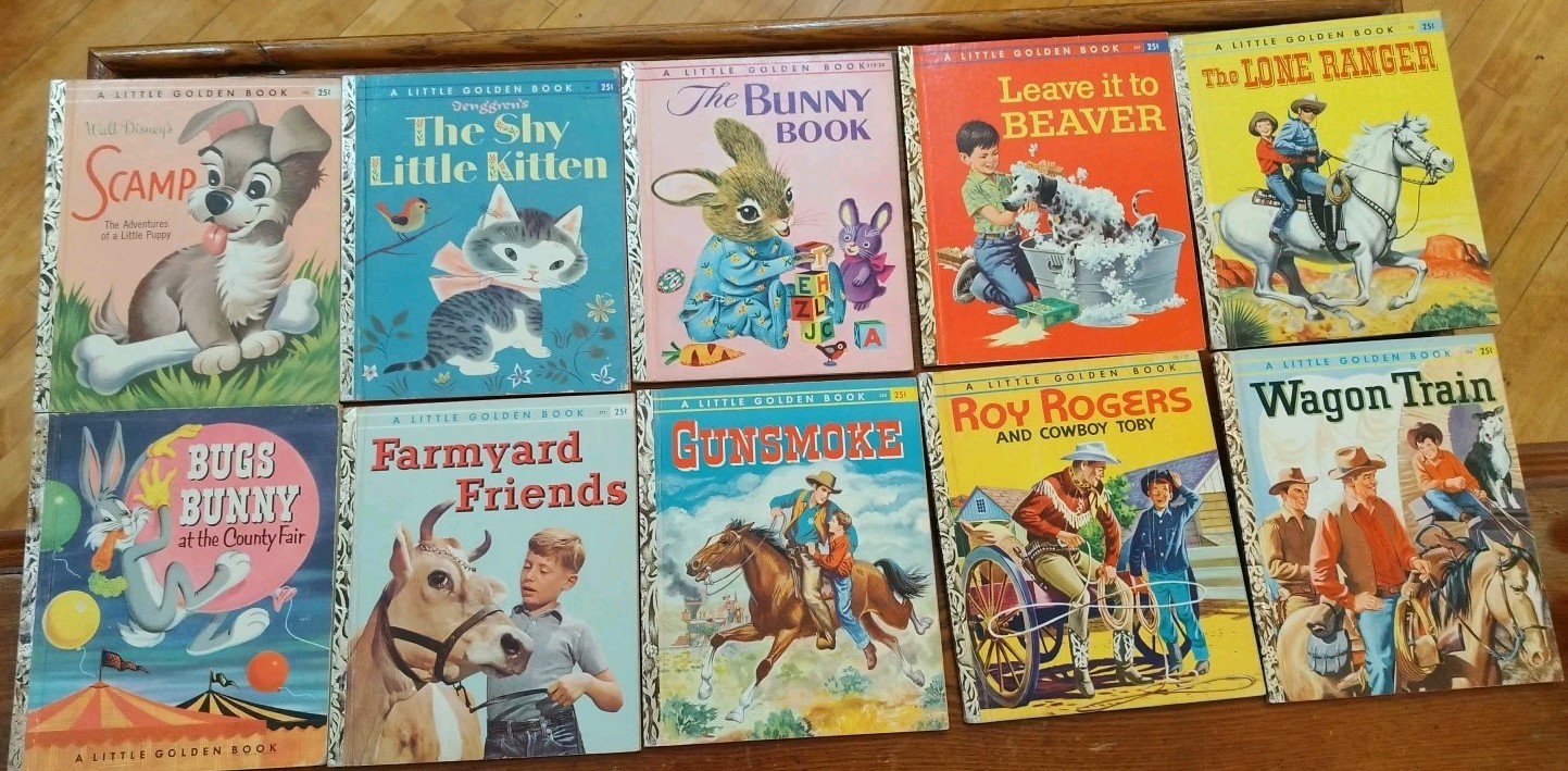 First 1st Edition LITTLE GOLDEN BOOKS 1950’s/1960’s Lot Of 10