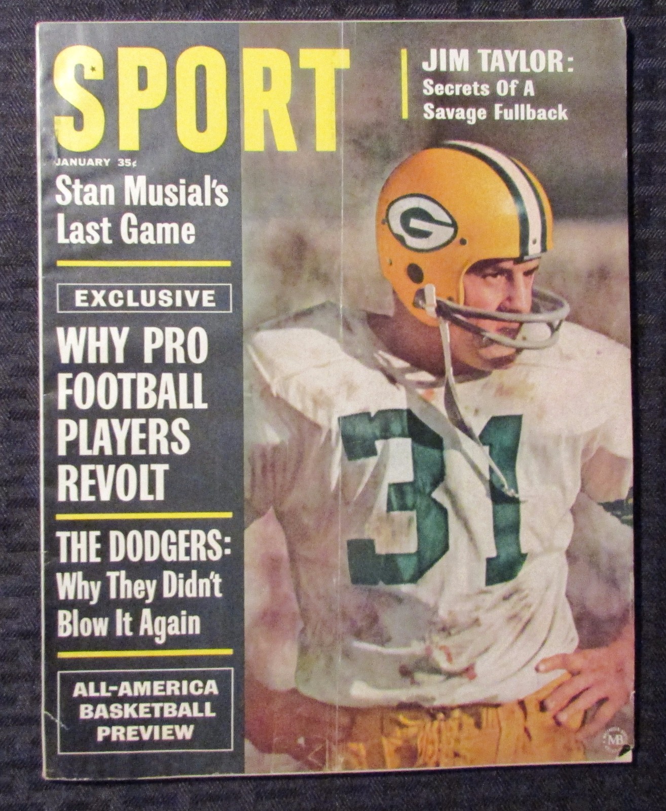 1964 Jan SPORT Magazine VG- 3.5 Jim Taylor / Stan Musial