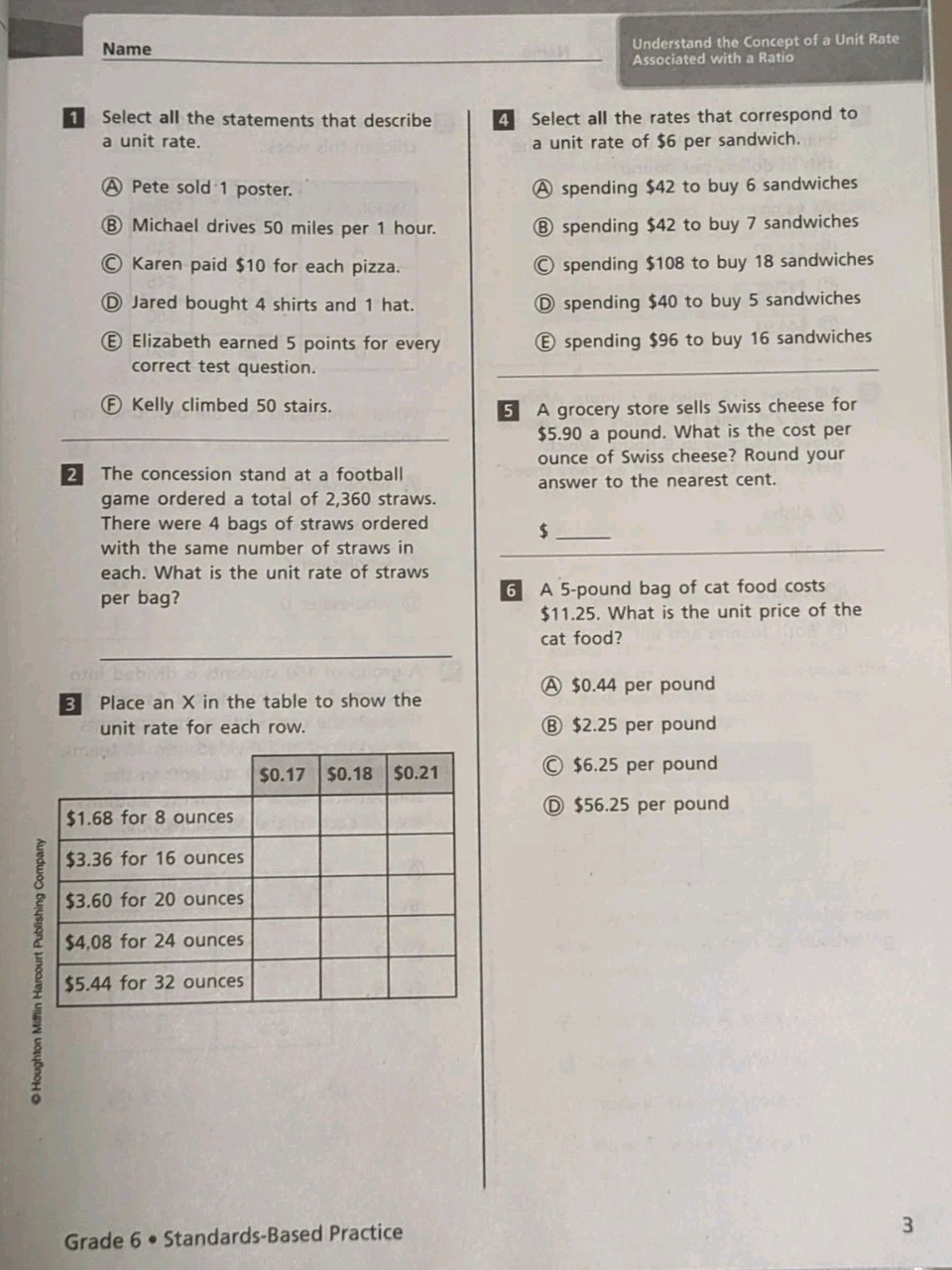 Into Math Ser.: Into Math : Getting Ready for High Stakes Assessment Grade 6 by