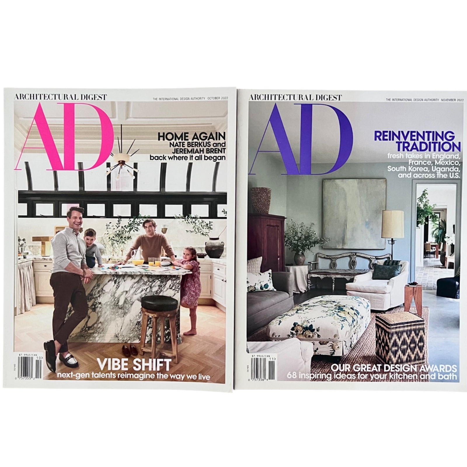 Architectural Digest Magazine 2022 -24 Lot 11 AD100 Jennifer Garner Jimmy Butler