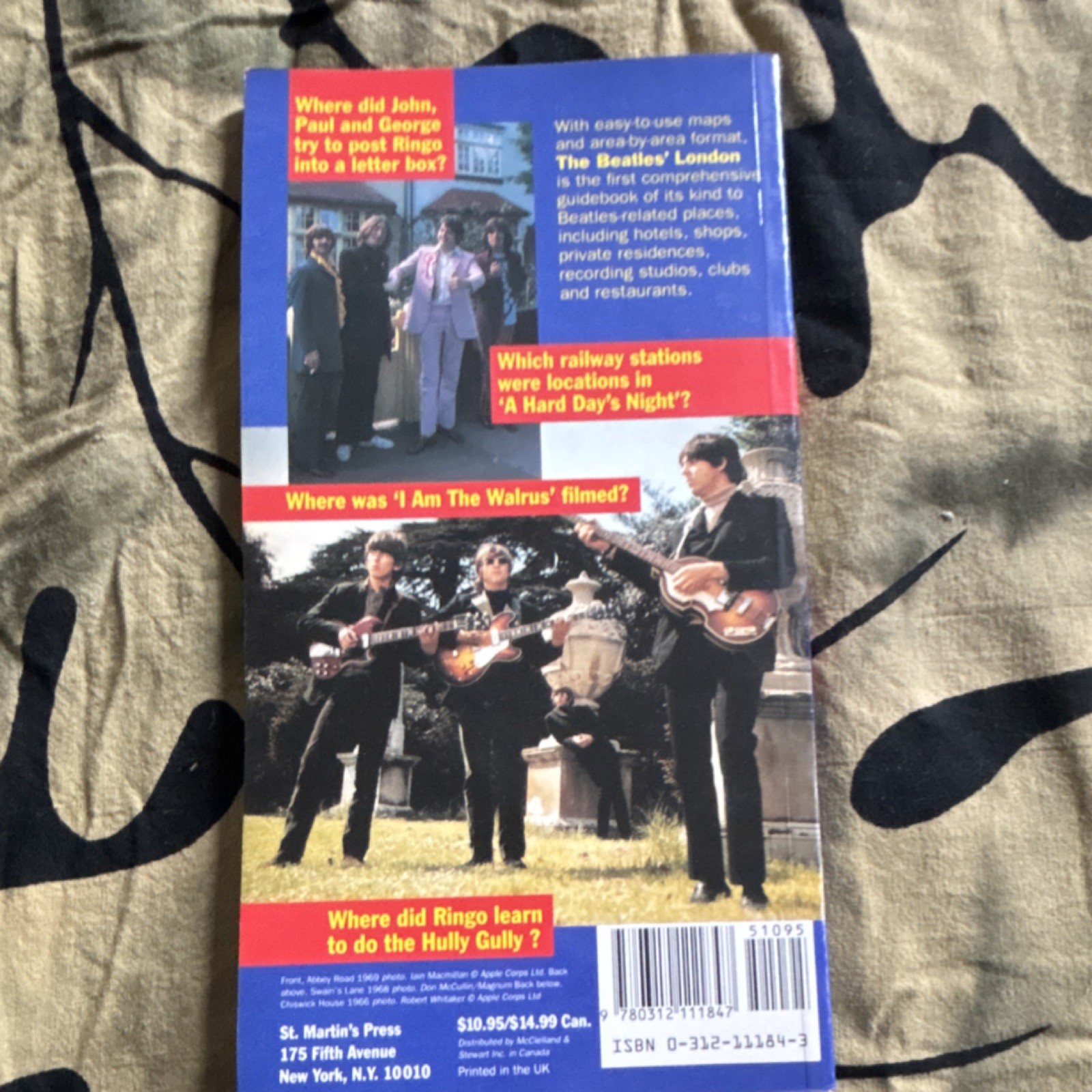 The Beatles London Guidebook by Schreuders Paperback St. Martin’s Press